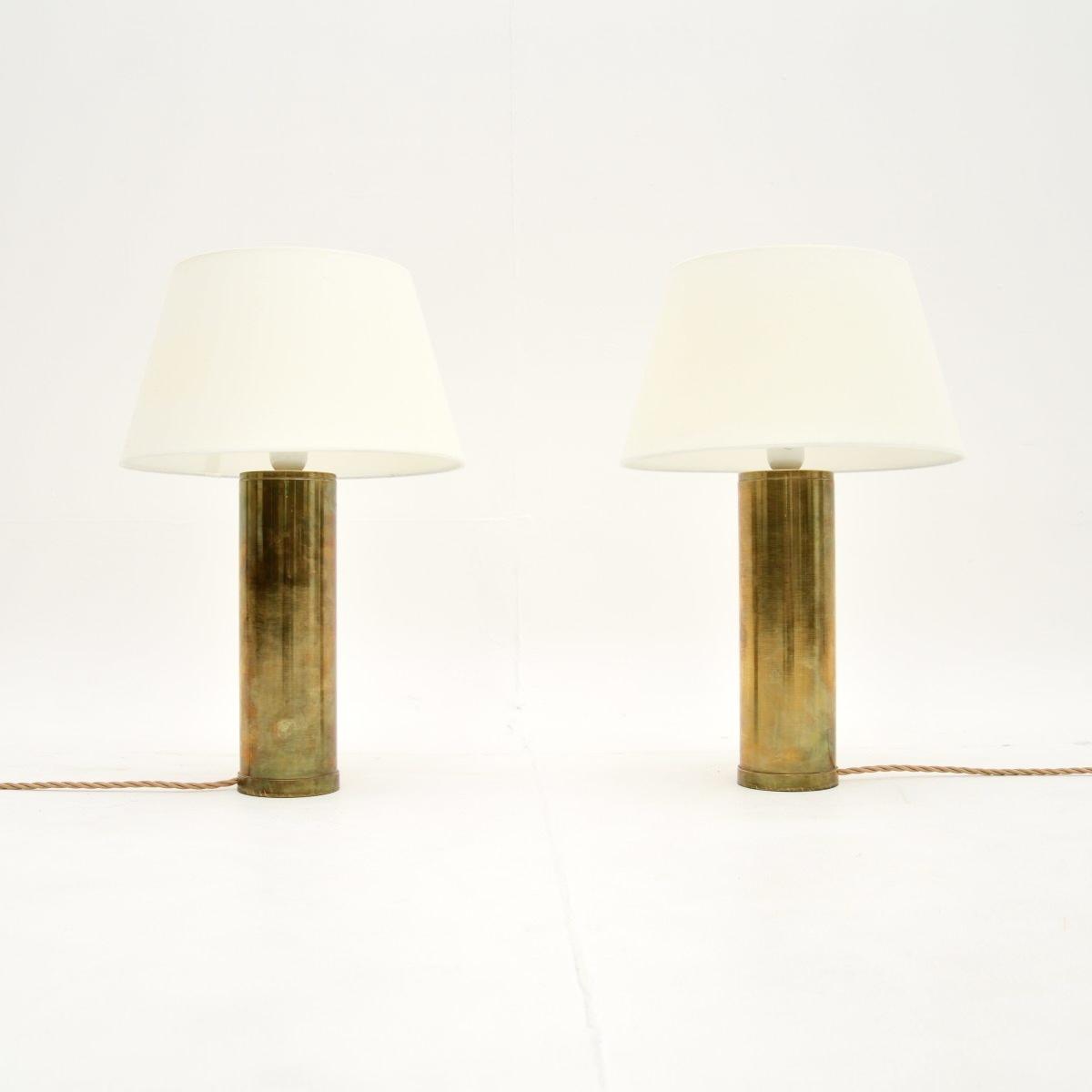 Pair of Vintage Swedish Brass Table Lamps (1 of 6) Pair of Vintage Swedish Brass Table Lamps (1 of 6)