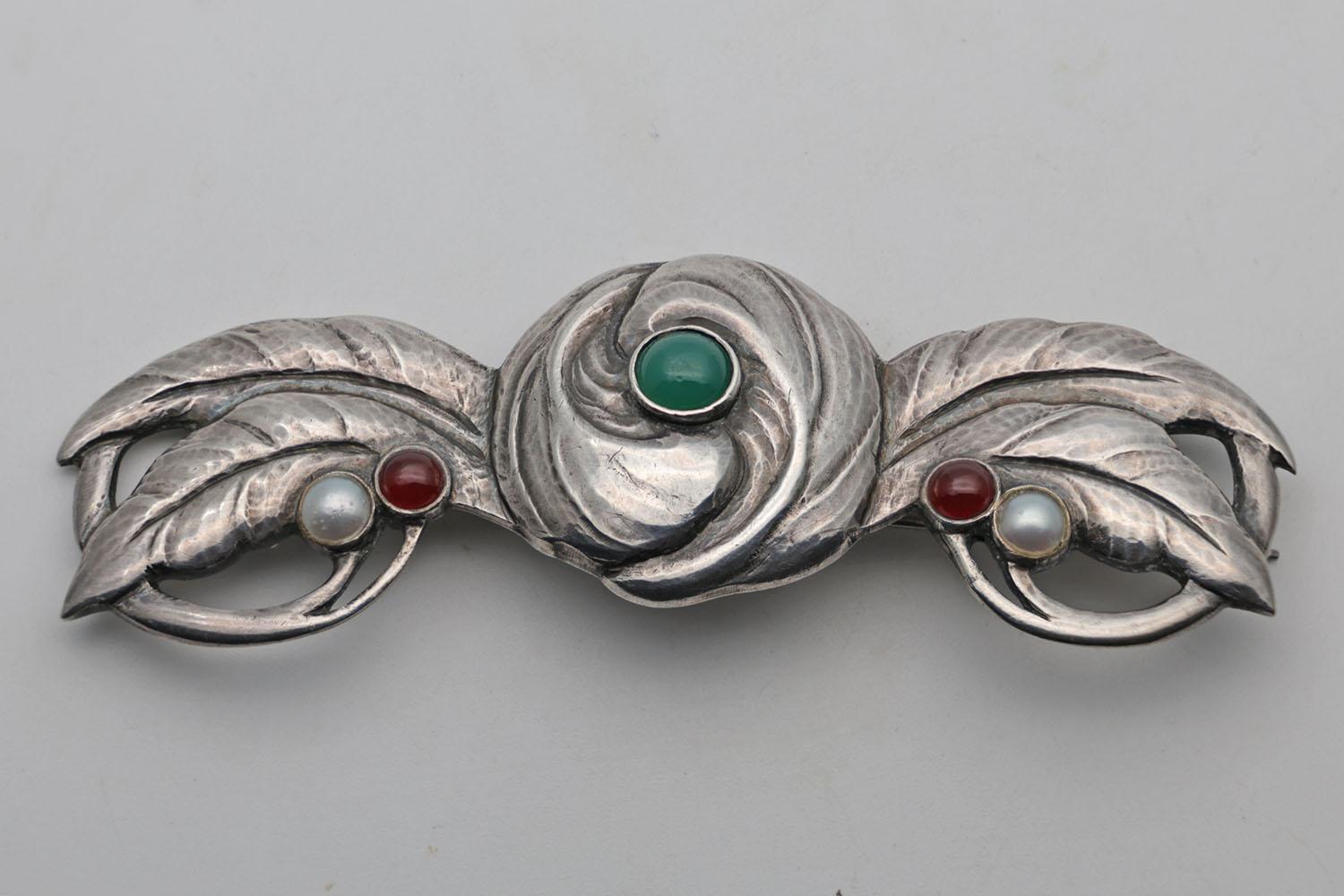 Rare Danish Evald Nielsen Skonvirke Silver Brooch (1 of 2)