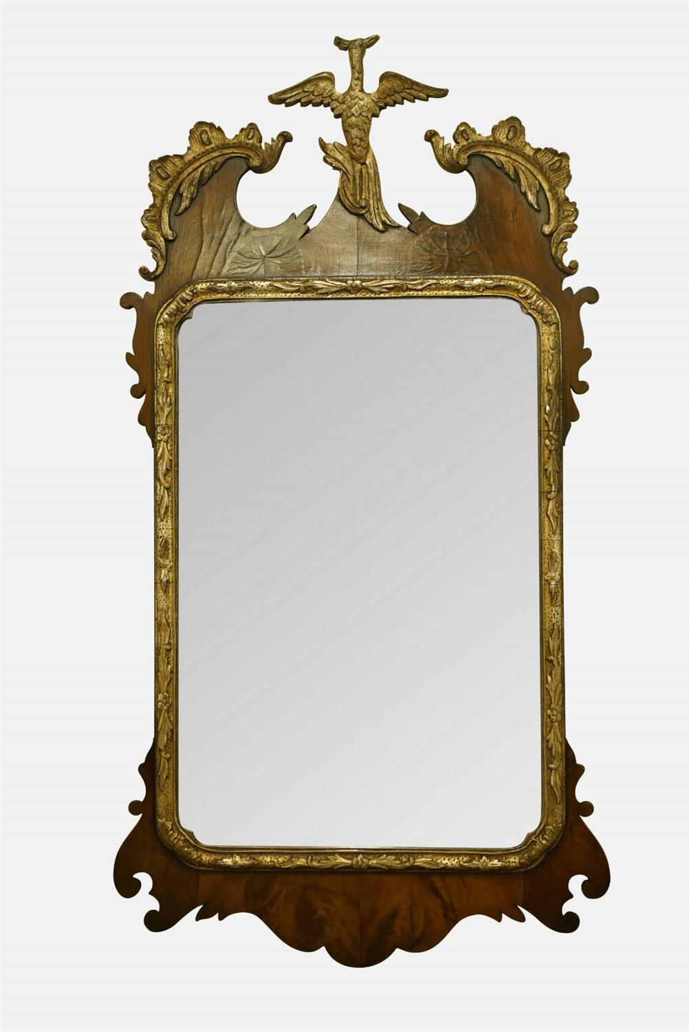 19th Century Yew Wood & Silver Gilt Mirror (1 of 1) 19th Century Yew Wood & Silver Gilt Mirror (1 of 1)