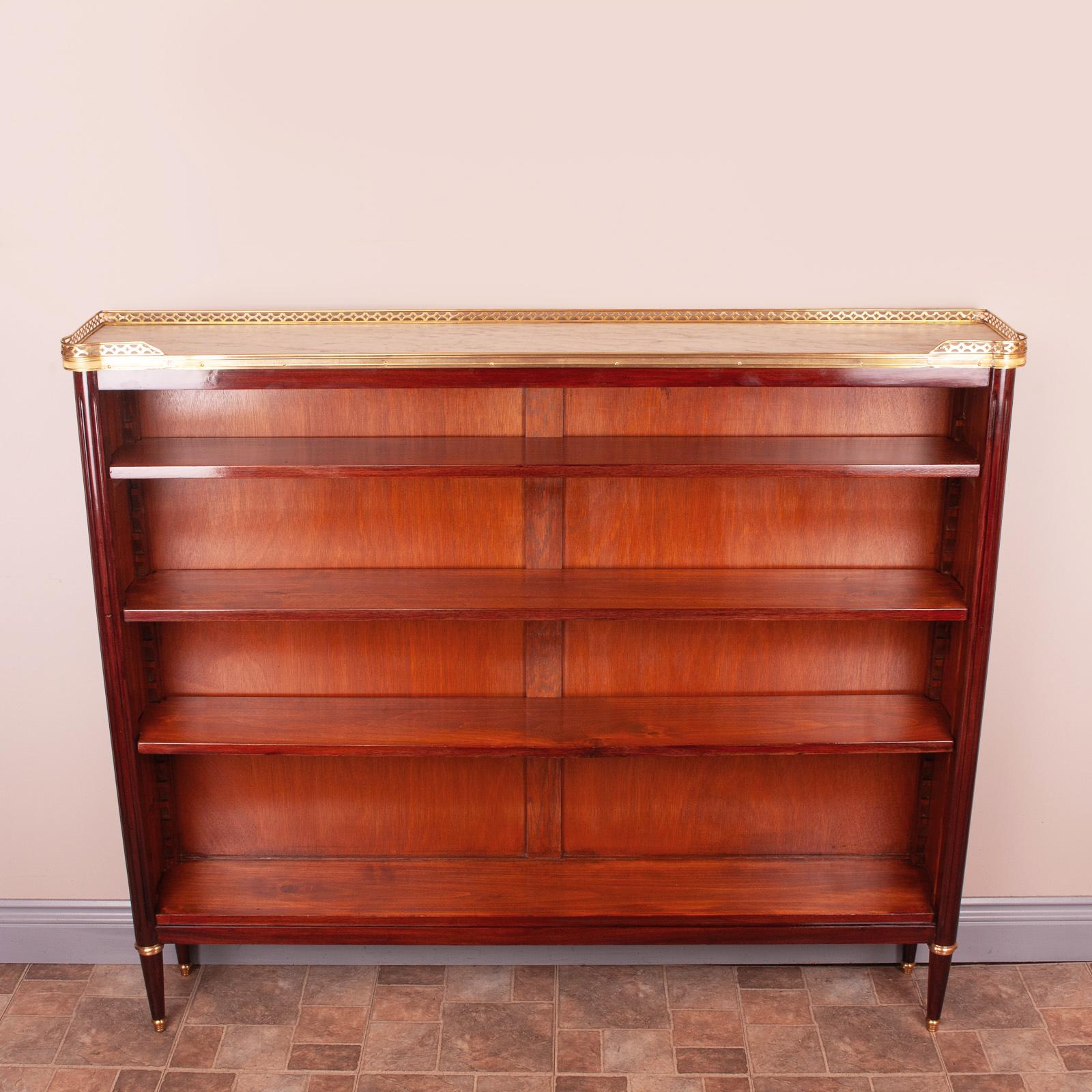 Large French Bookcase with Marble Top (1 of 9)