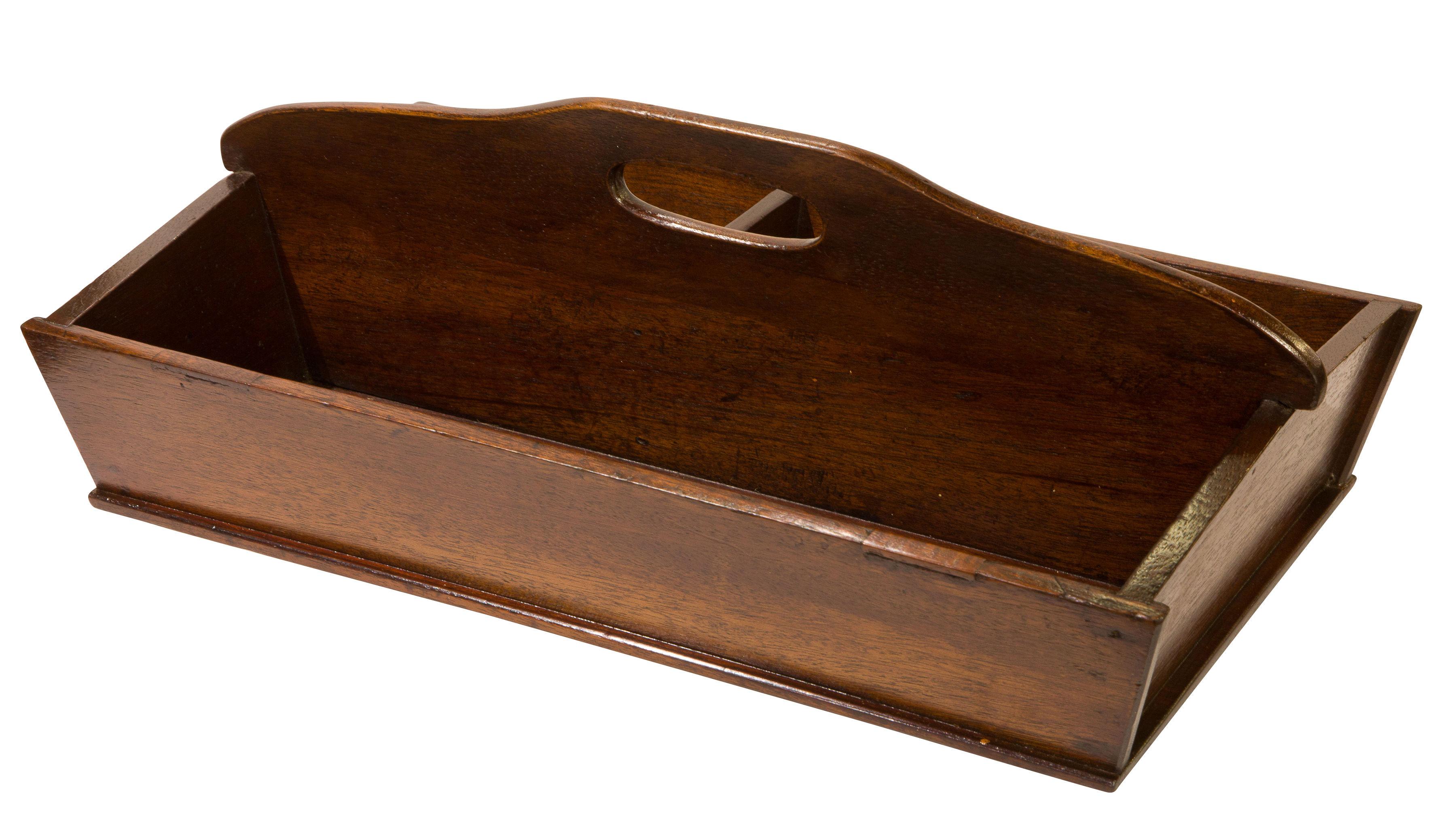A Victorian Mahogany 3 Division Cutlery Tray (1 of 1)