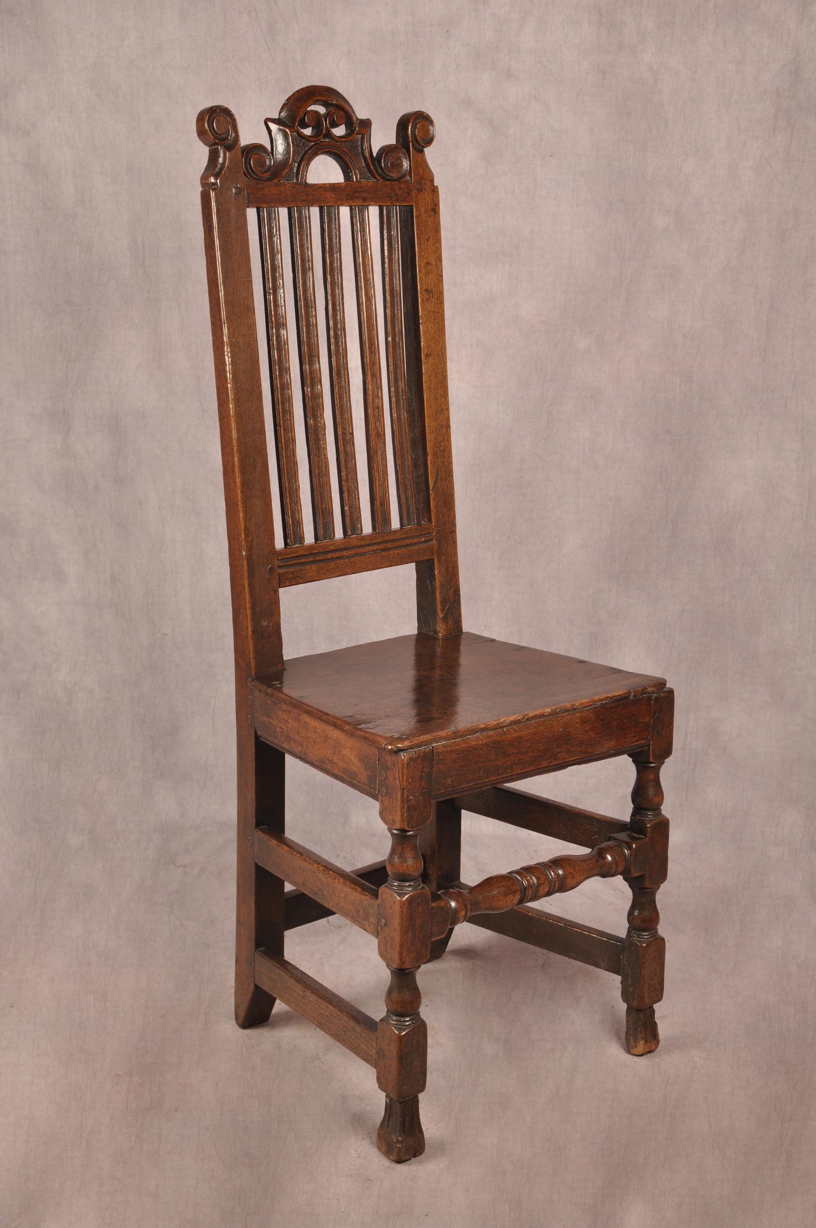 17th Century Charles II Oak Single Chair (1 of 8)