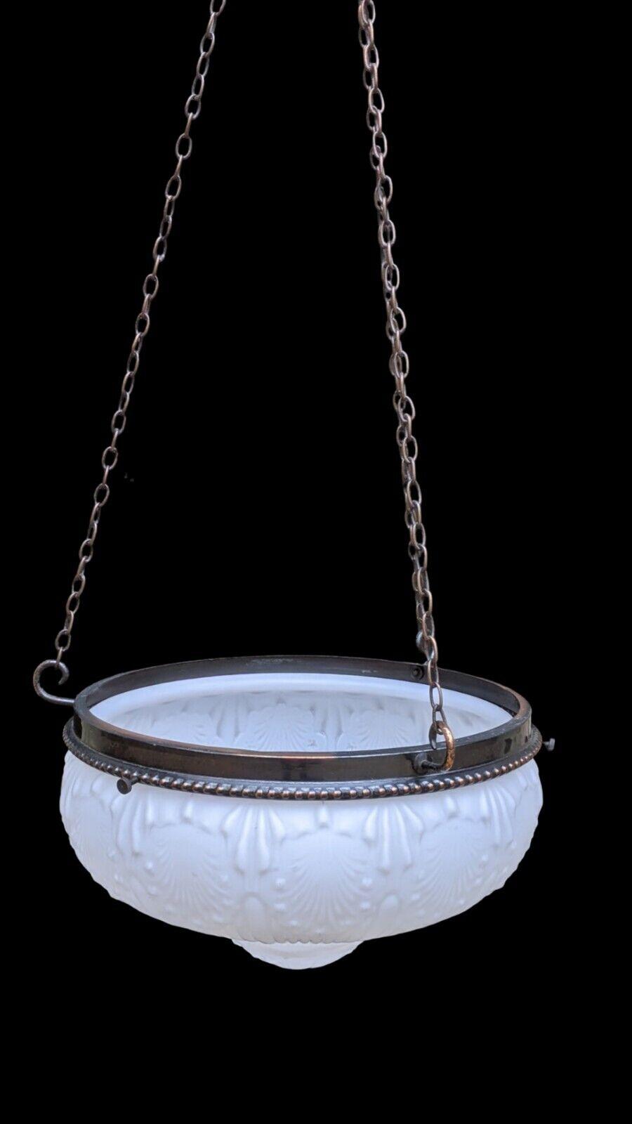 Antique Glass Hanging Light Shade (1 of 7)