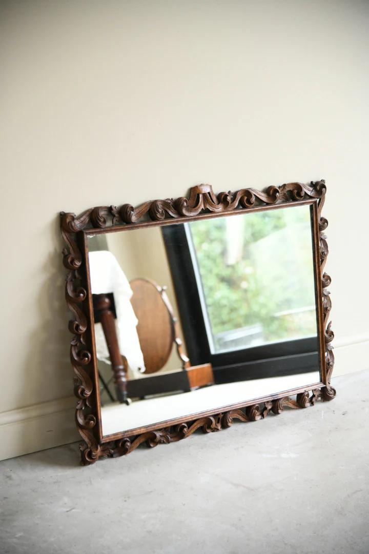 Antique Continental Carved Mirror (1 of 8) Antique Continental Carved Mirror (1 of 8)