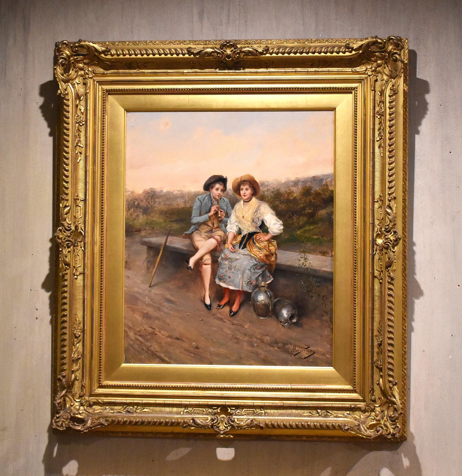 ‘A Pastoral Symphony’ Oil Painting by Alonso Perez (1881-1914) (1 of 8) ‘A Pastoral Symphony’ Oil Painting by Alonso Perez (1881-1914) (1 of 8)