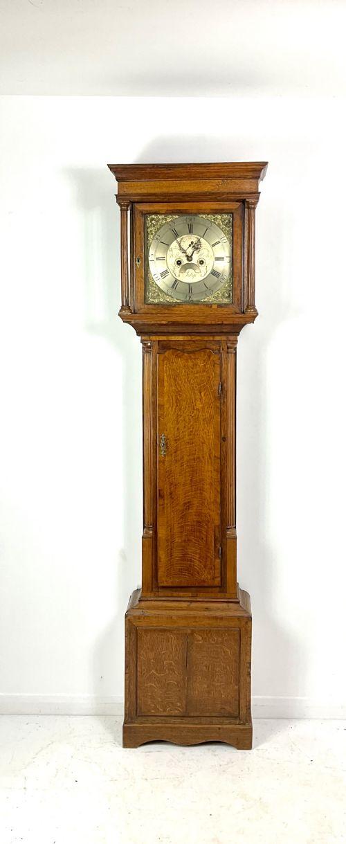 William Harley Early Georgian Oak Grandfather Longcase Clock (1 of 12)