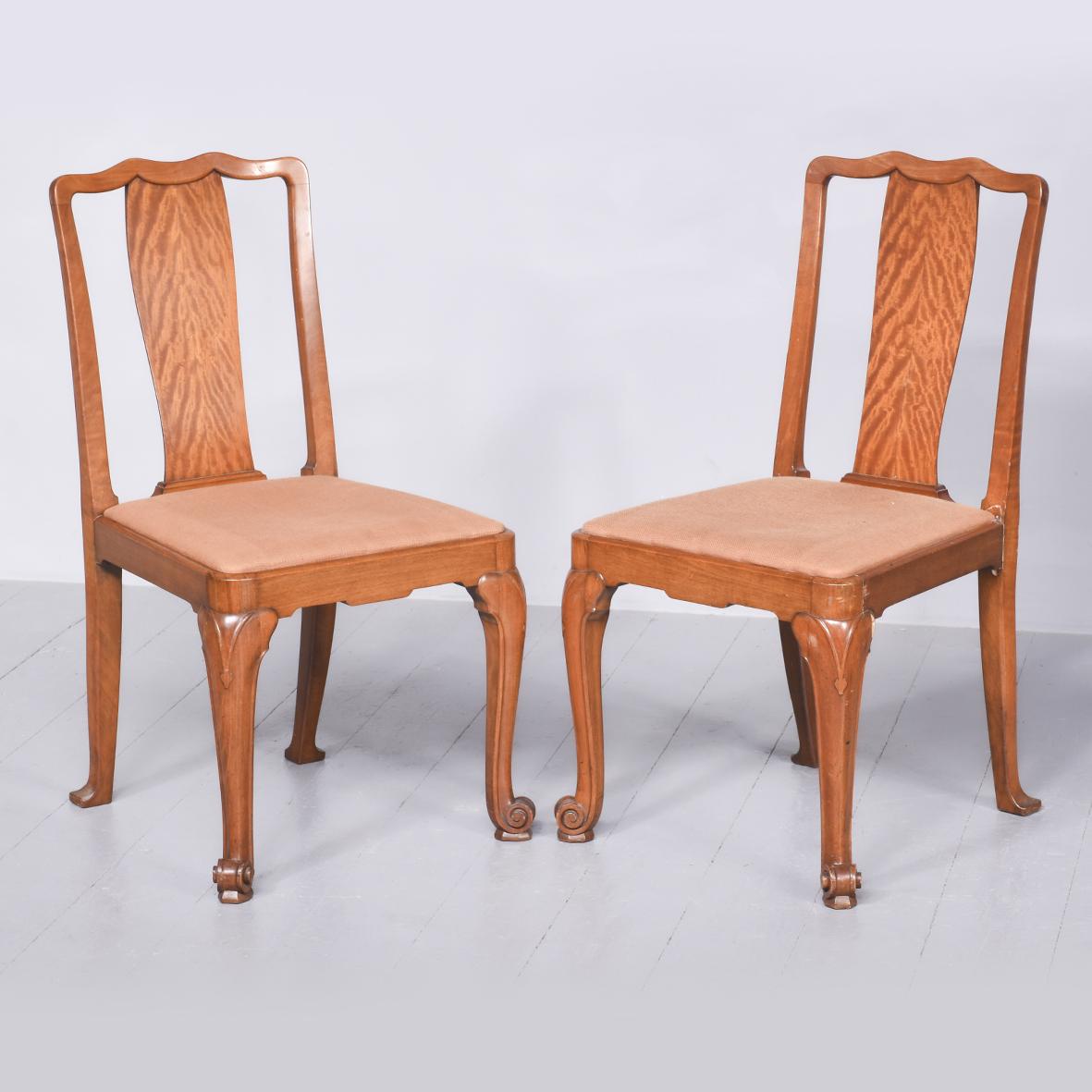 Pair of Mahogany & Satinwood Side Chairs by Whytock & Reid of Edinburgh (1 of 9)