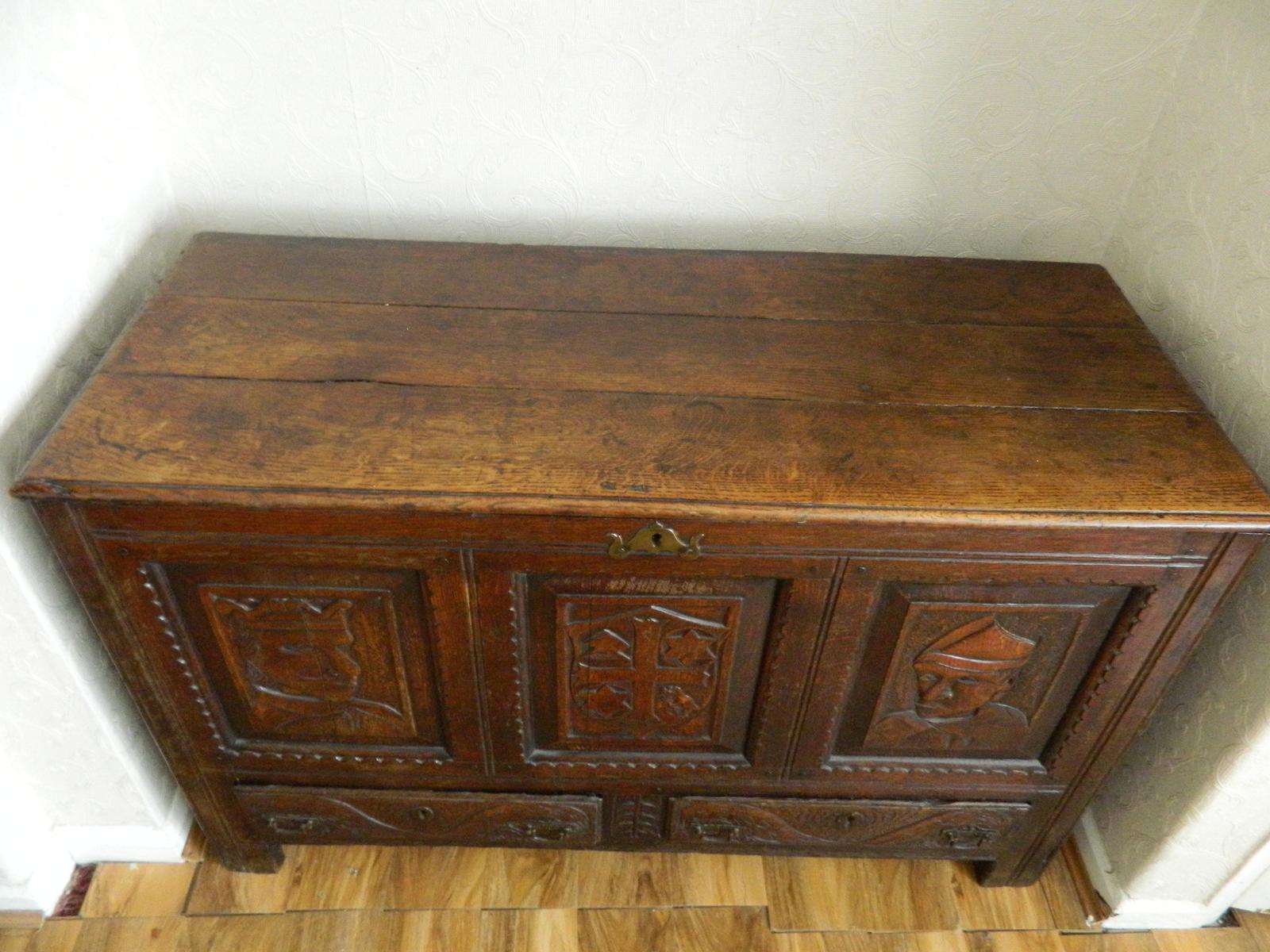 17th Century Oak Mule Chest Coffer (1 of 16)