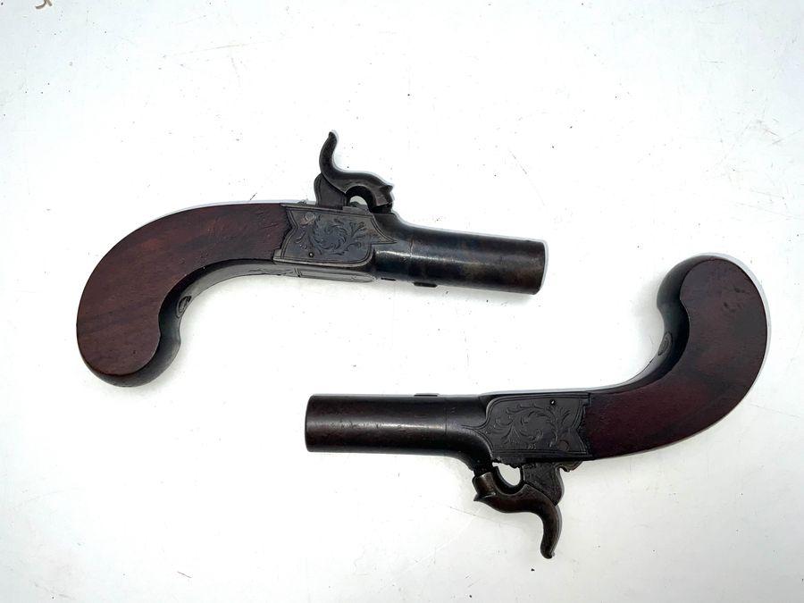 Pair of Matching Percushion Pocket Pistols (1 of 10) Pair of Matching Percushion Pocket Pistols (1 of 10)