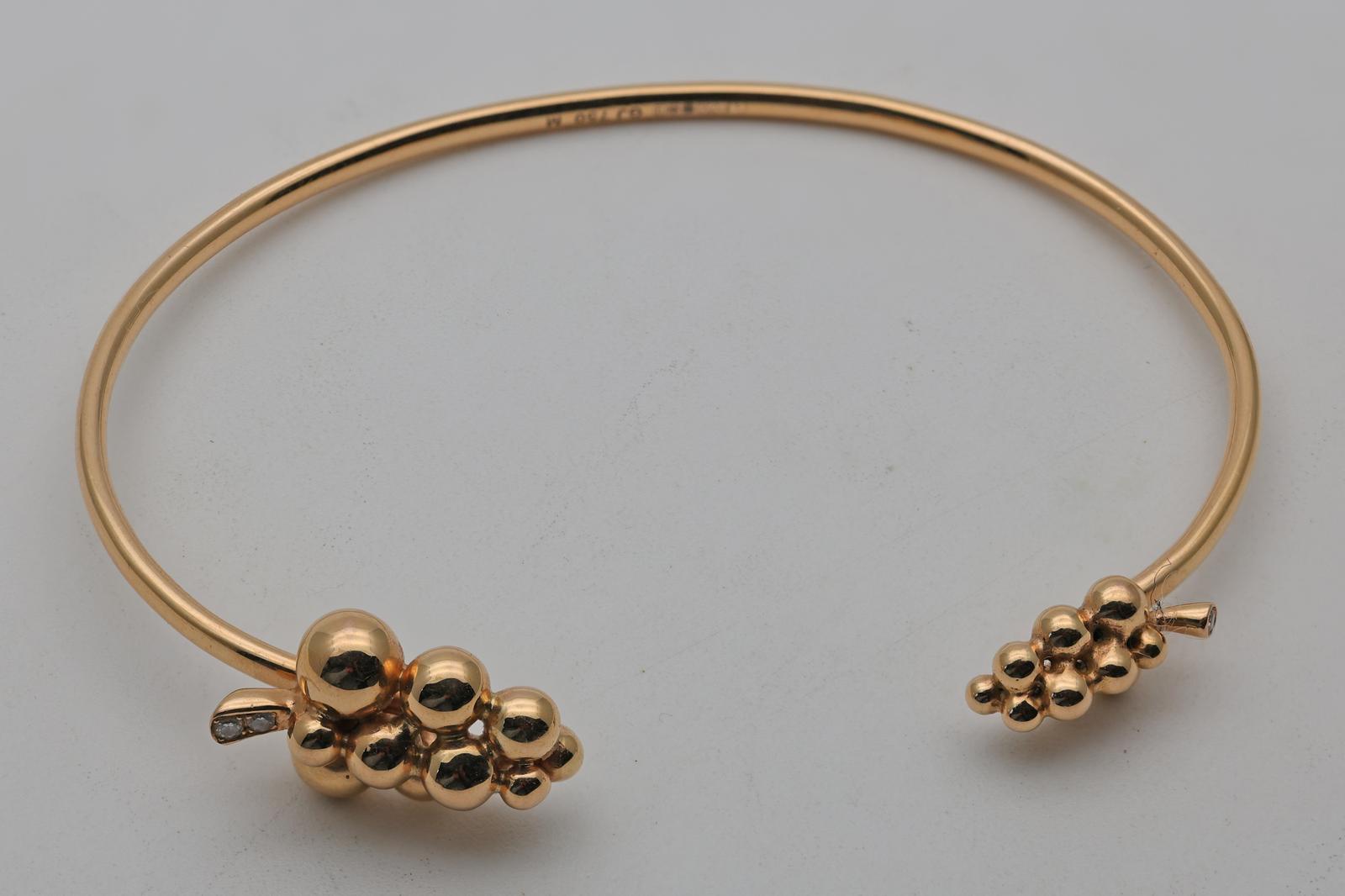 Georg Jensen 18ct Gold Decorative Torque Bangle (1 of 3)