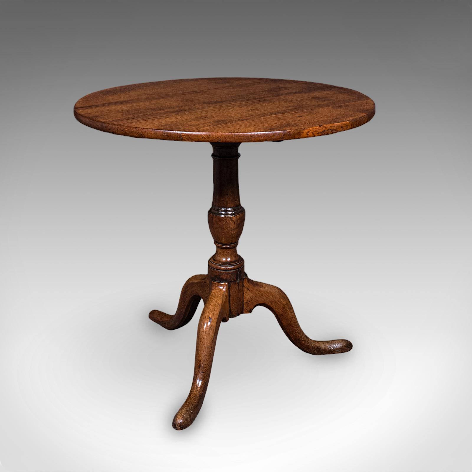 Antique Tripod Table, English, Oak, Beech, Tilt Top, Occasional, Side - Georgian (1 of 12) Antique Tripod Table, English, Oak, Beech, Tilt Top, Occasional, Side - Georgian (1 of 12)