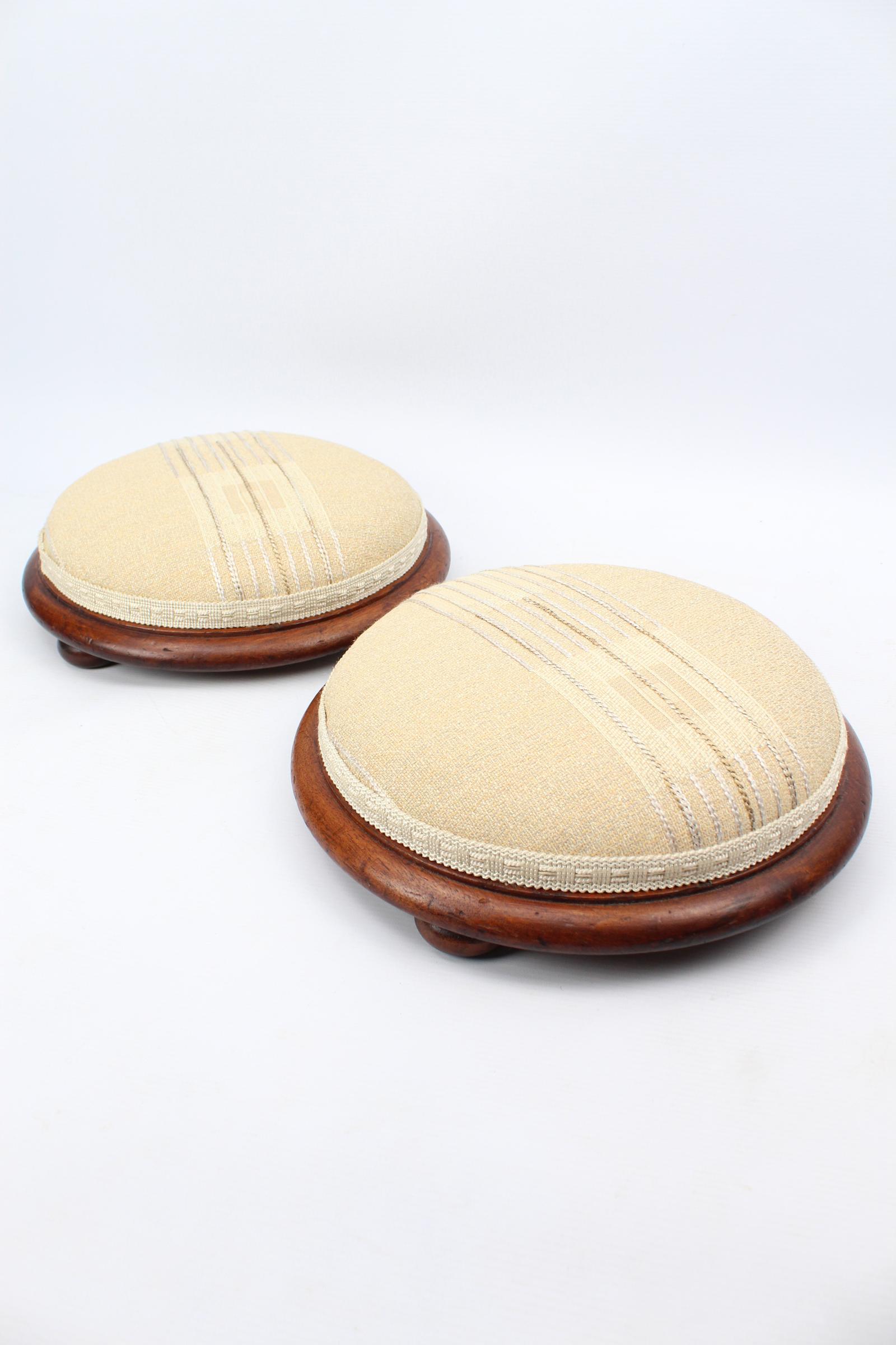 Pair Victorian Mahogany Foot Stools (1 of 13) Pair Victorian Mahogany Foot Stools (1 of 13)