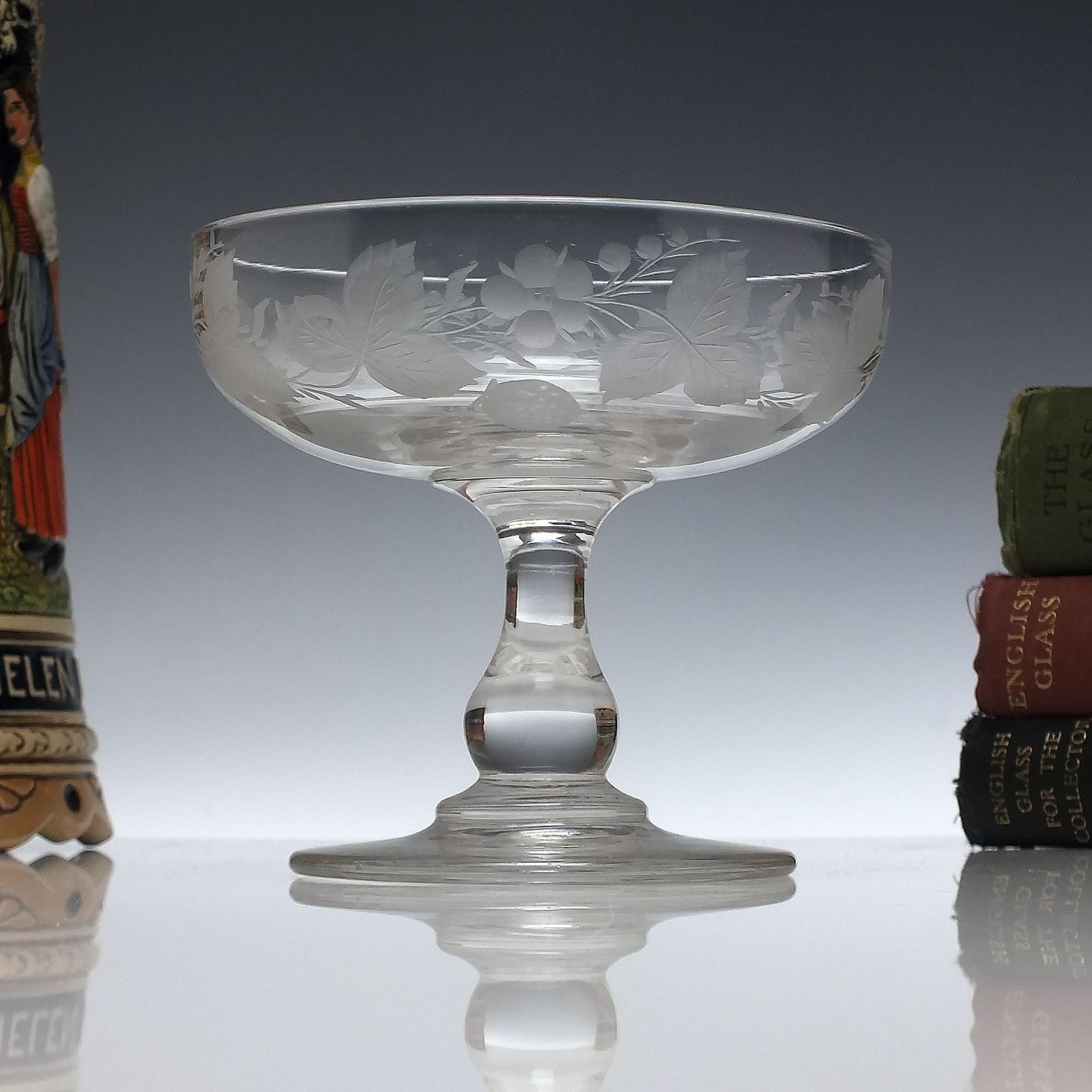 Victorian Strawberry Engraved Sweetmeat Dish C1870 (1 of 7)