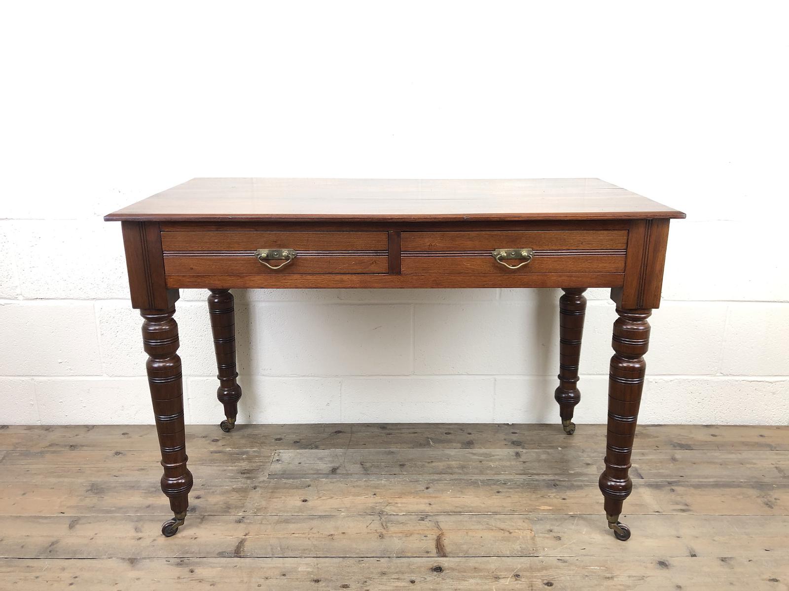 Edwardian Mahogany Two Drawer Side Table (1 of 11) Edwardian Mahogany Two Drawer Side Table (1 of 11)