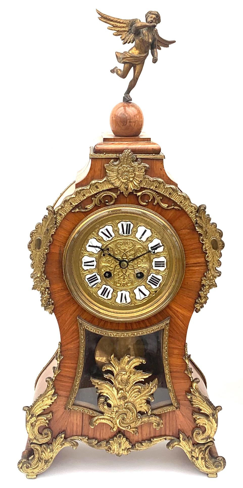 Fine French Kingwood Balloon Shaped Mantel Clock – Applied Ormolu Mounts (1 of 12) Fine French Kingwood Balloon Shaped Mantel Clock – Applied Ormolu Mounts (1 of 12)