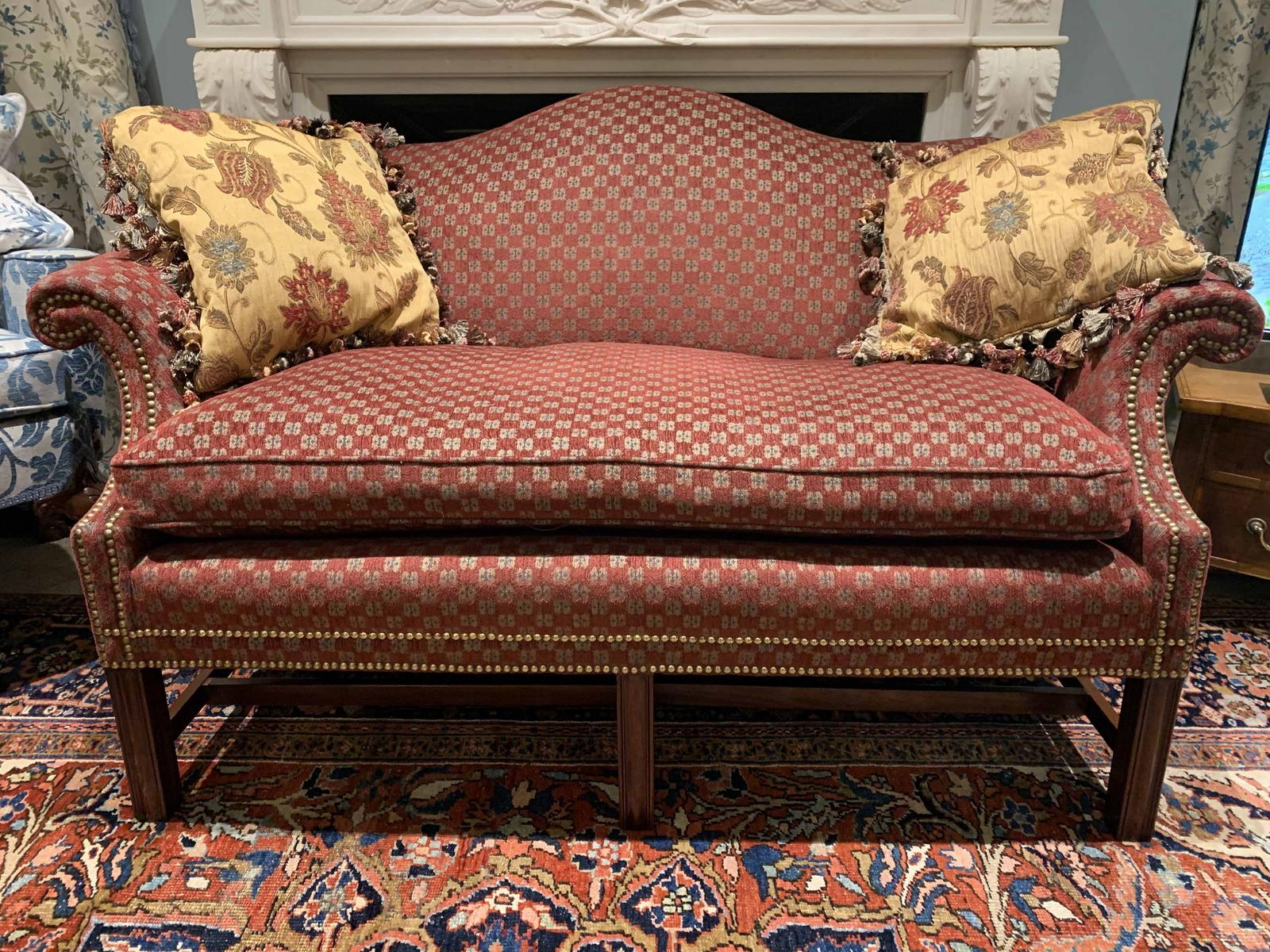 Two Seater Camel Backed Sofa (1 of 9)