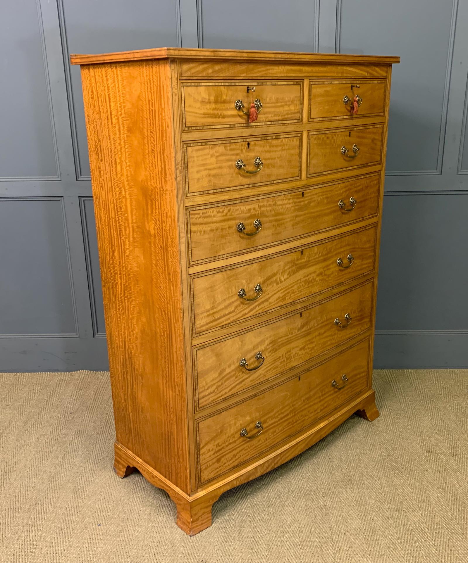Inlaid Satinwood Tallboy (1 of 19) Inlaid Satinwood Tallboy (1 of 19)