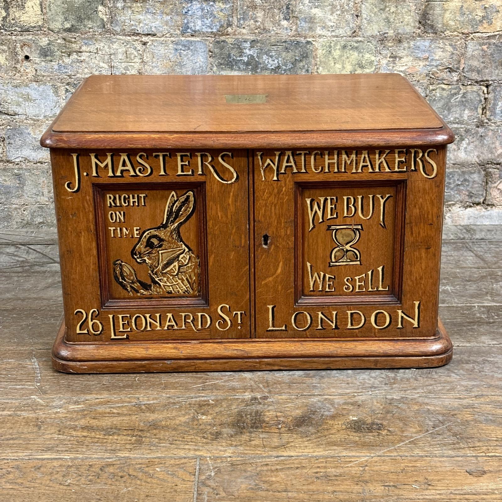 1930s Oak Watchmaker’s Cabinet (1 of 8)