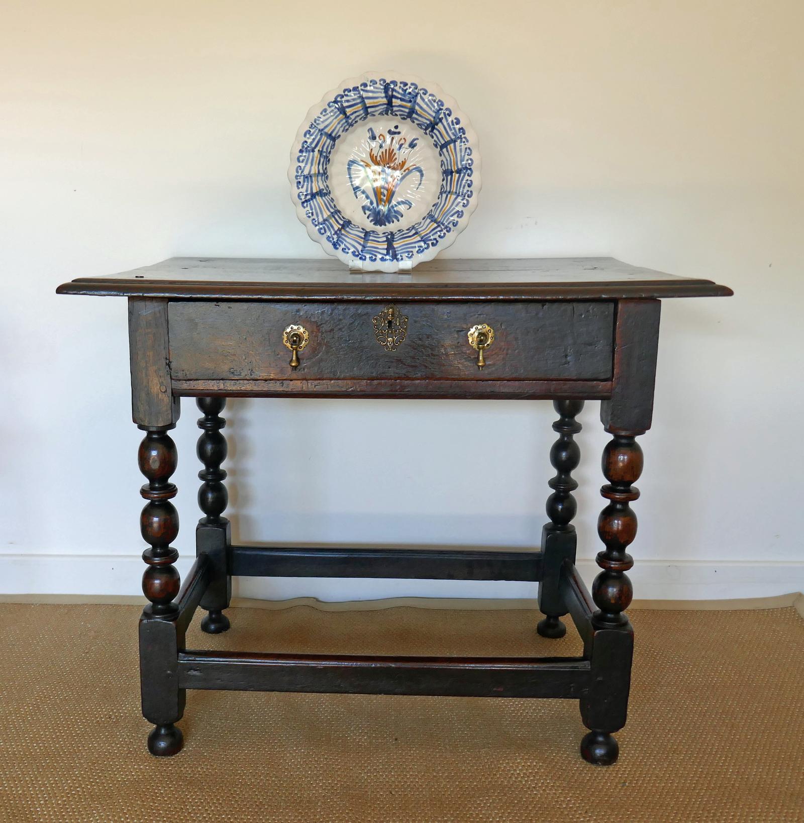 Antique Oak 17th Century Furniture Charles II Side Table of Bold Proportions - English (1 of 6) Antique Oak 17th Century Furniture Charles II Side Table of Bold Proportions - English (1 of 6)