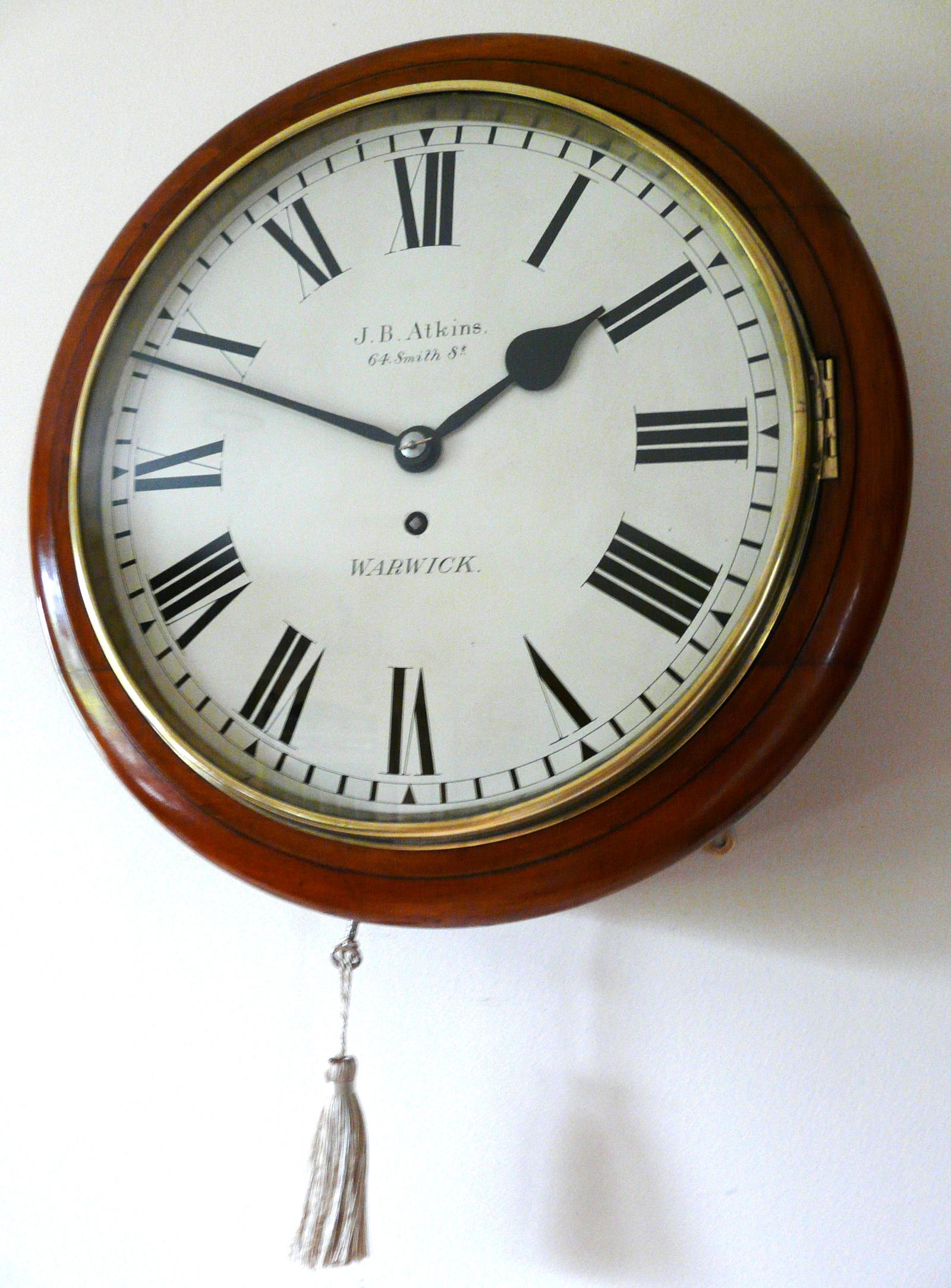 Immaculate 12” English Fusee Dial Timepiece by John Boissonnade Atkins 1886 (1 of 5) Immaculate 12” English Fusee Dial Timepiece by John Boissonnade Atkins 1886 (1 of 5)