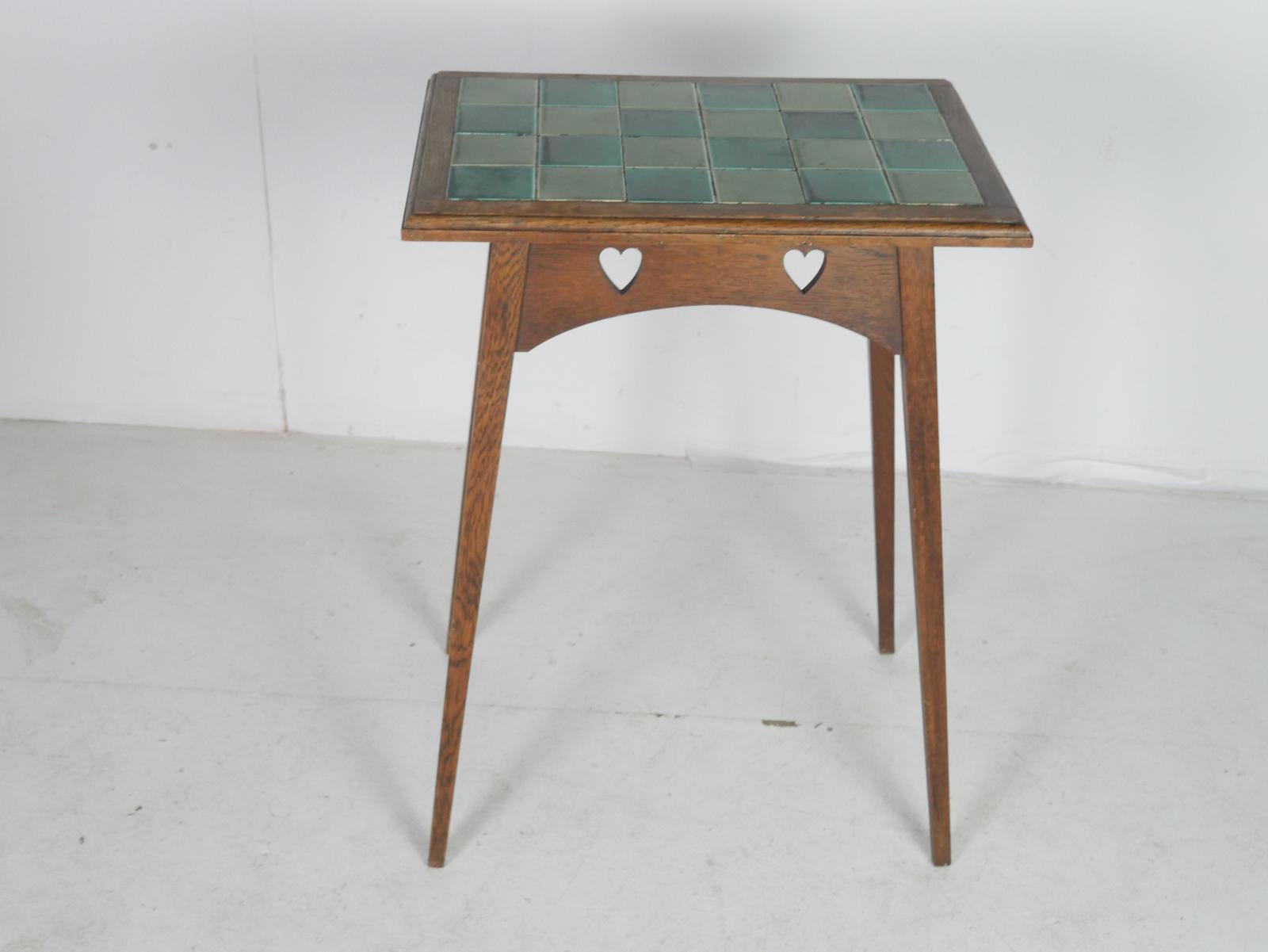 Oak Tile Top Side Table (1 of 8) Oak Tile Top Side Table (1 of 8)