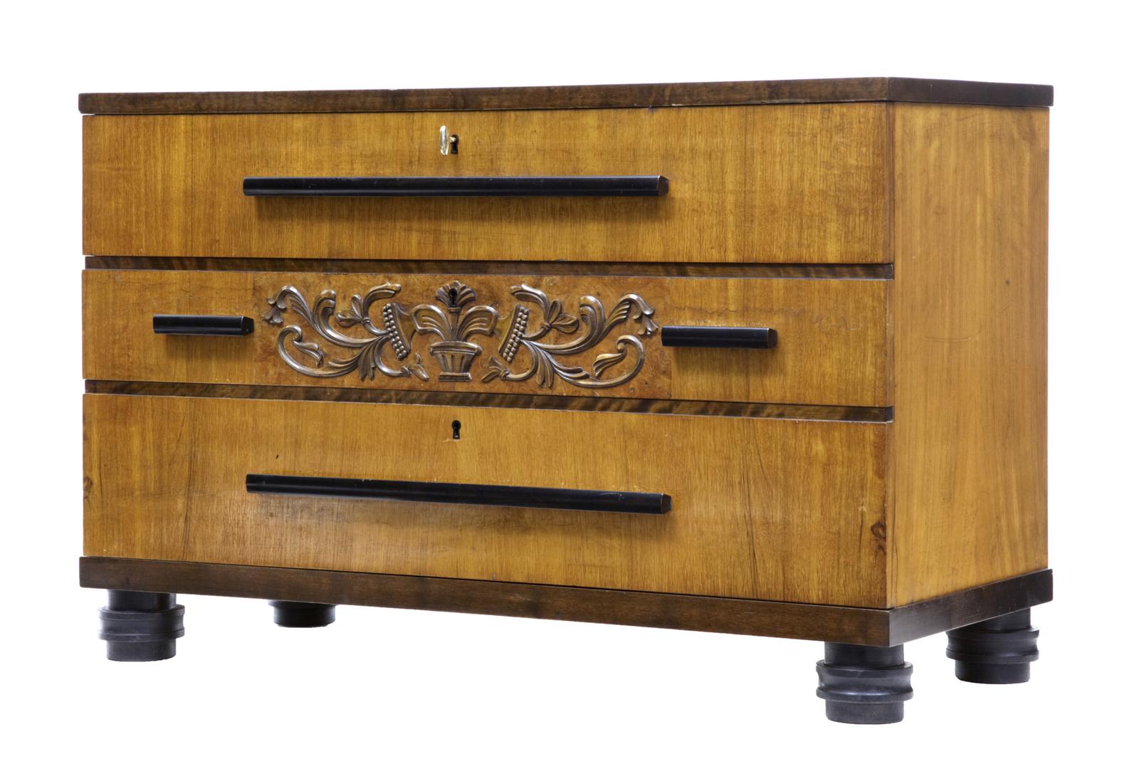 20th Century Art Deco Birch Chest of Drawers (1 of 4)