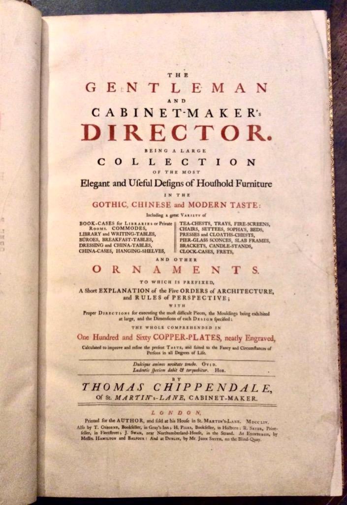 1754 Thomas Chippendale 1st Ed Gentleman & Cabinet Maker Director Earl Rosebery (1 of 8)