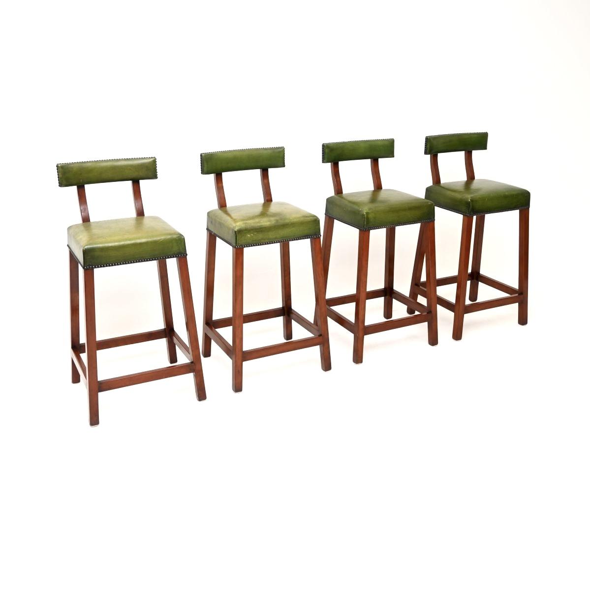 Set of Four Georgian Style Mahogany & Leather Bar Stools (1 of 10) Set of Four Georgian Style Mahogany & Leather Bar Stools (1 of 10)