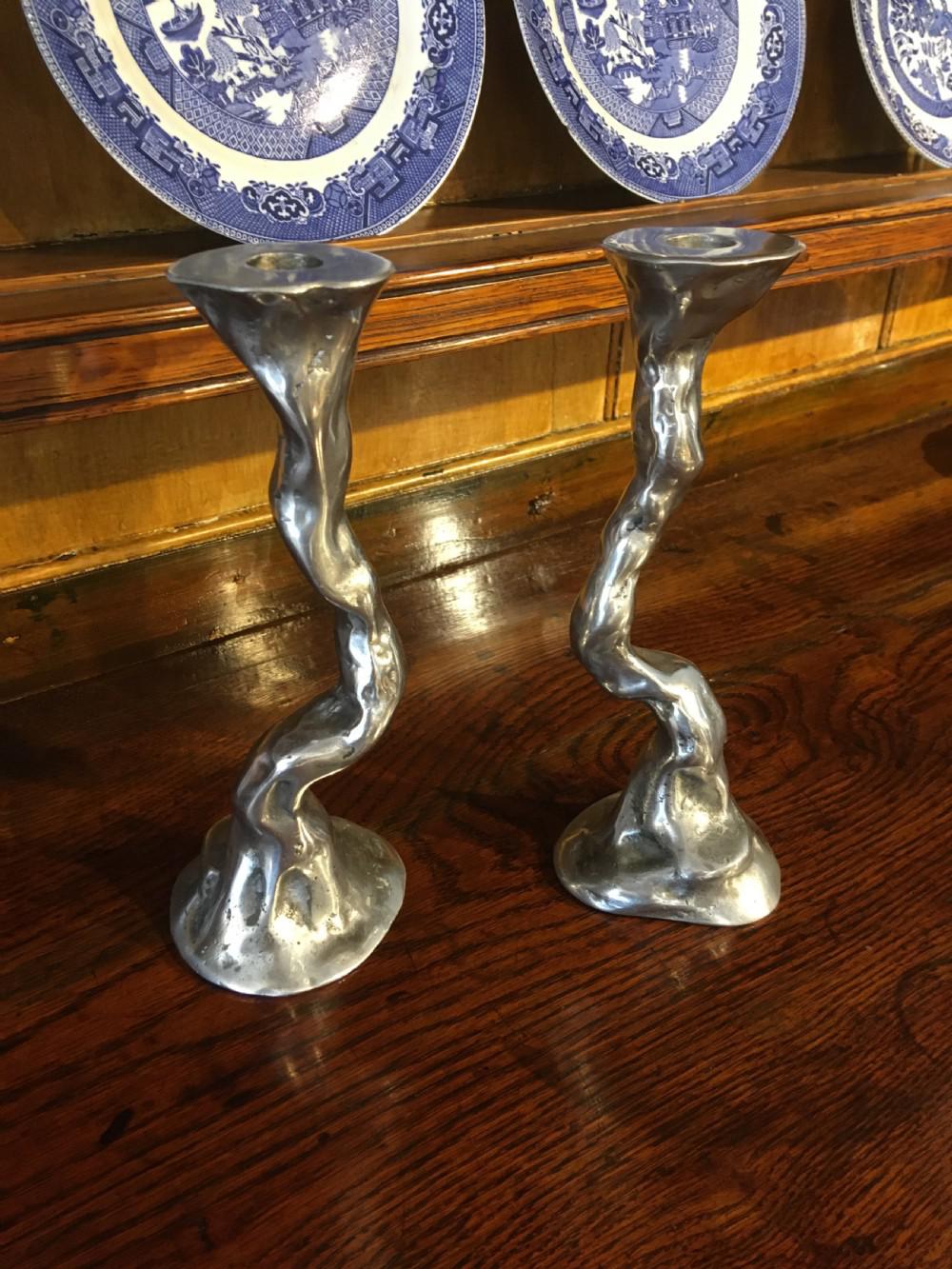 Pair of Brutalist Candlesticks (1 of 9)