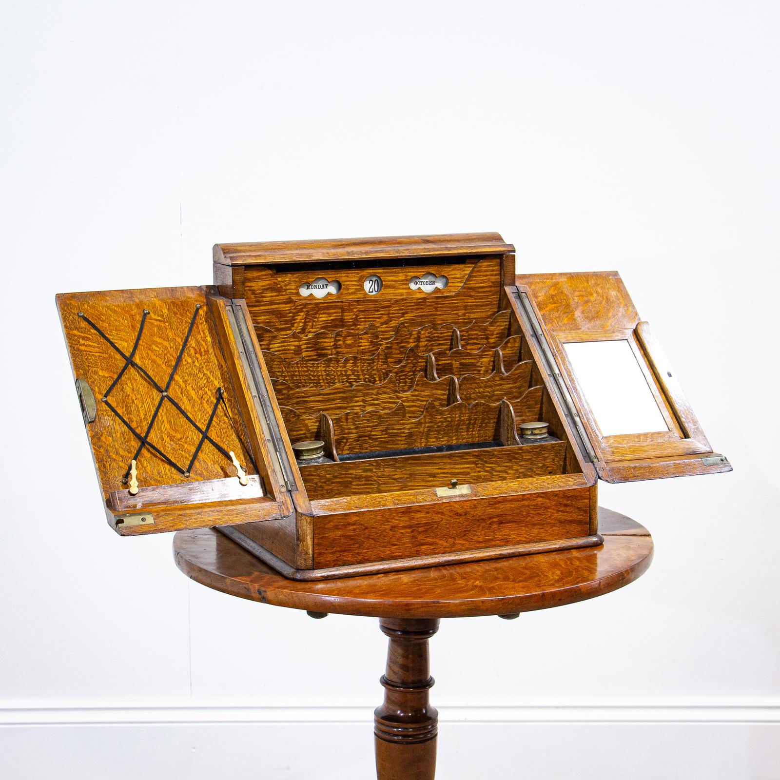 Desk Stationery Box with Letter Rack & Perpetual Calendar (1 of 11)