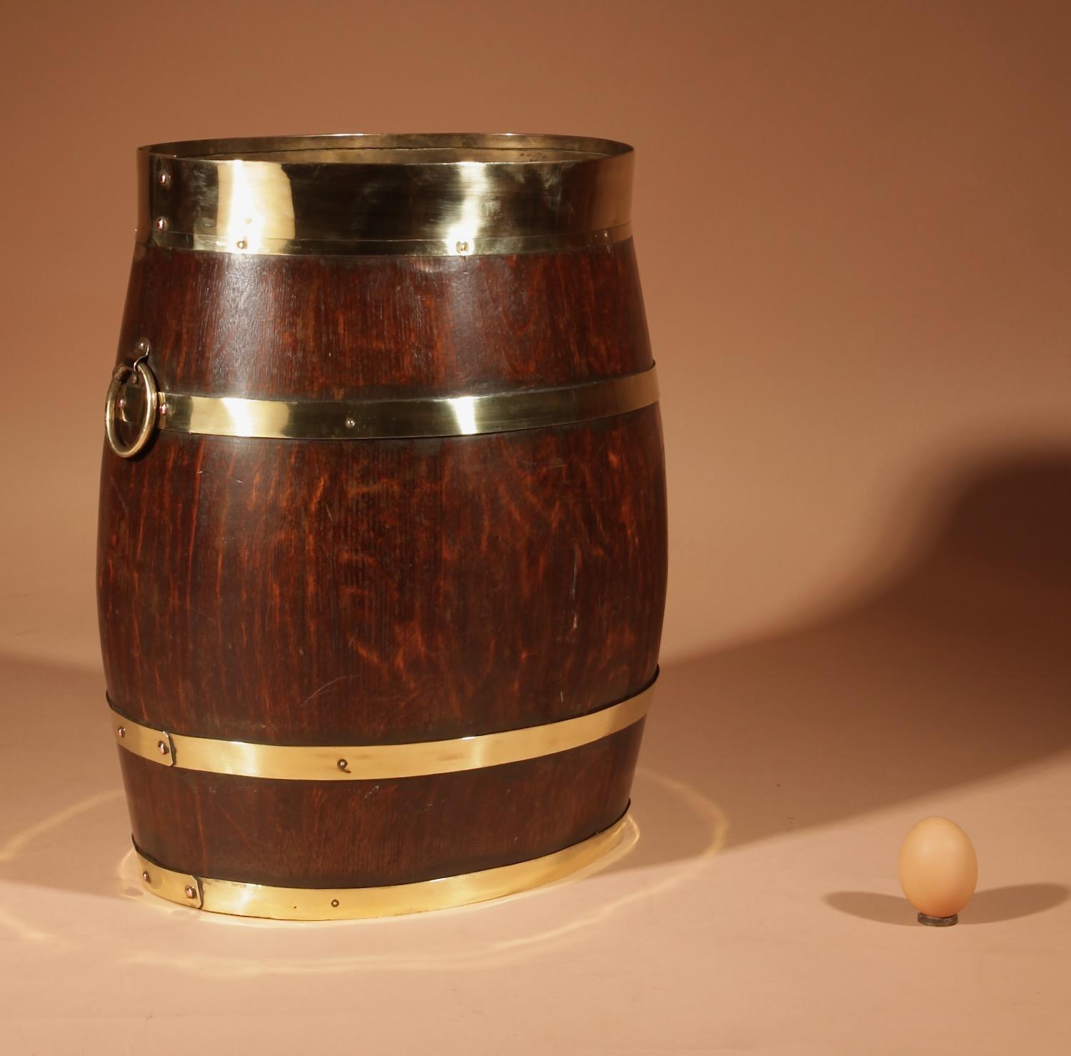 Coopered Original Oval Oak Umbrella / Stick Stand (1 of 6)