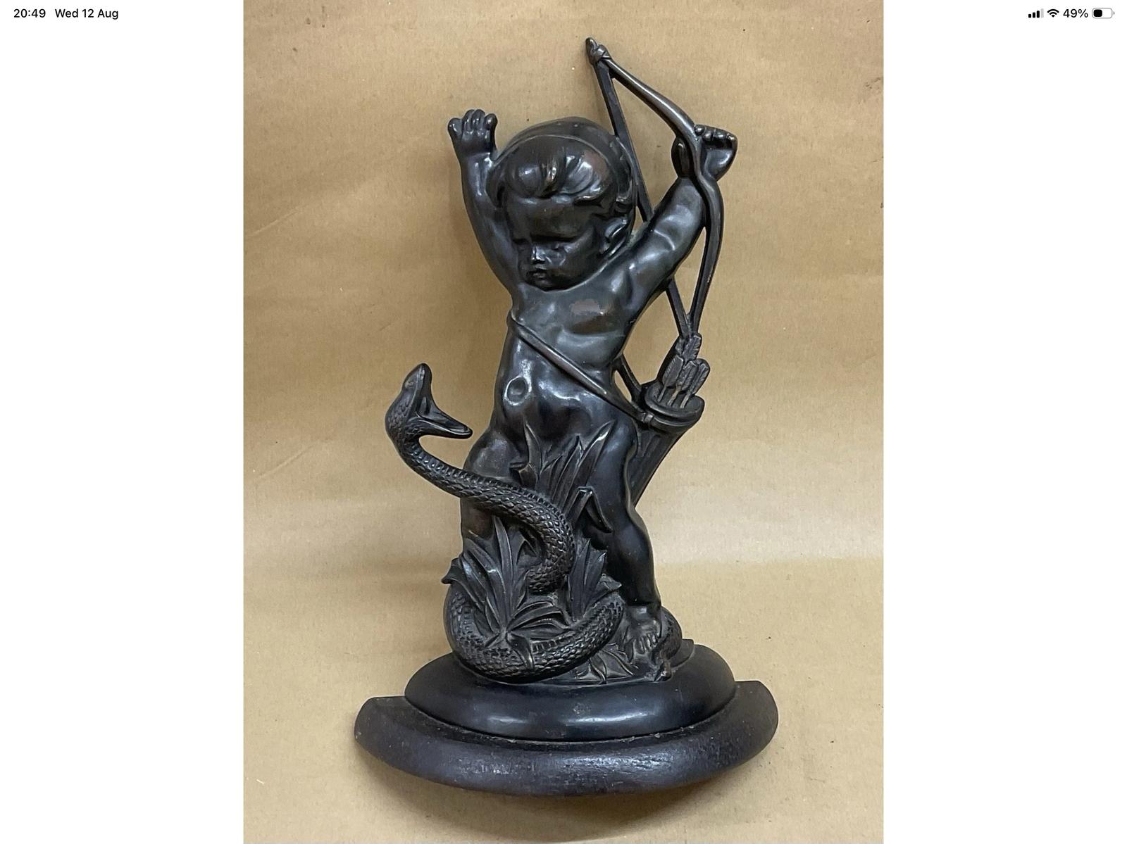 Victorian Brass & Cast Iron Cherub & Serpent Door Stop / Porter Antique (8.75kg) c.1886 (1 of 7) Victorian Brass & Cast Iron Cherub & Serpent Door Stop / Porter Antique (8.75kg) c.1886 (1 of 7)
