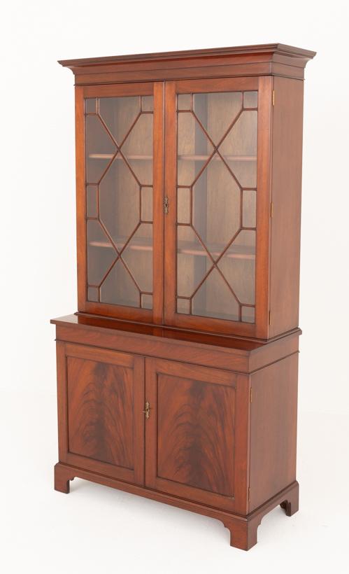 Mahogany Georgian Revival Glazed Bookcase (1 of 7)