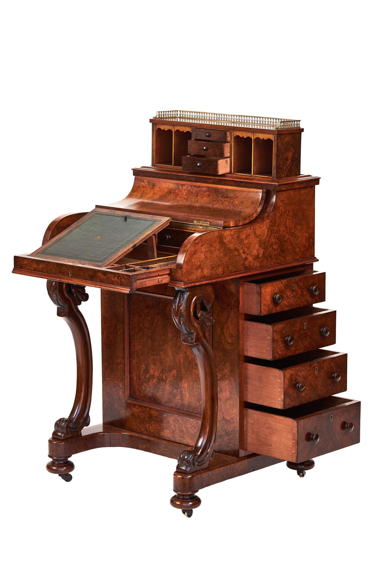 Fine Victorian Burr Walnut Pop-up Davenport (1 of 6) Fine Victorian Burr Walnut Pop-up Davenport (1 of 6)