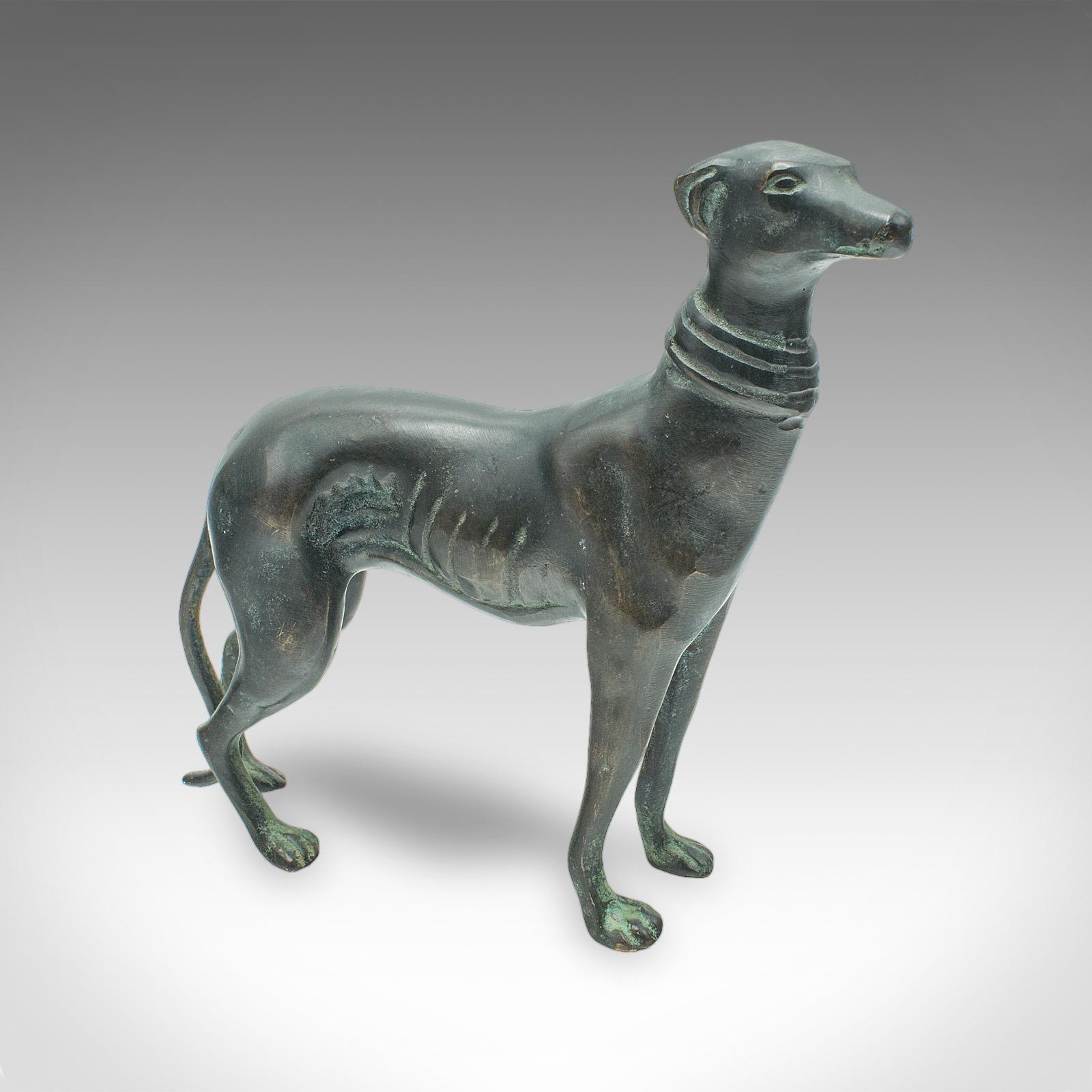 Antique Greyhound Figure, French, Bronze, Dog Paperweight, Ornament c.1880 (1 of 11)
