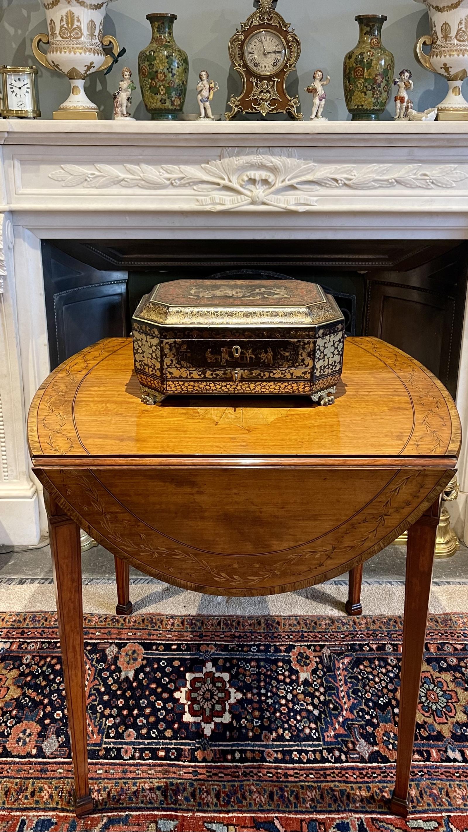 Chinese Lacquered Sewing Casket (1 of 21) Chinese Lacquered Sewing Casket (1 of 21)