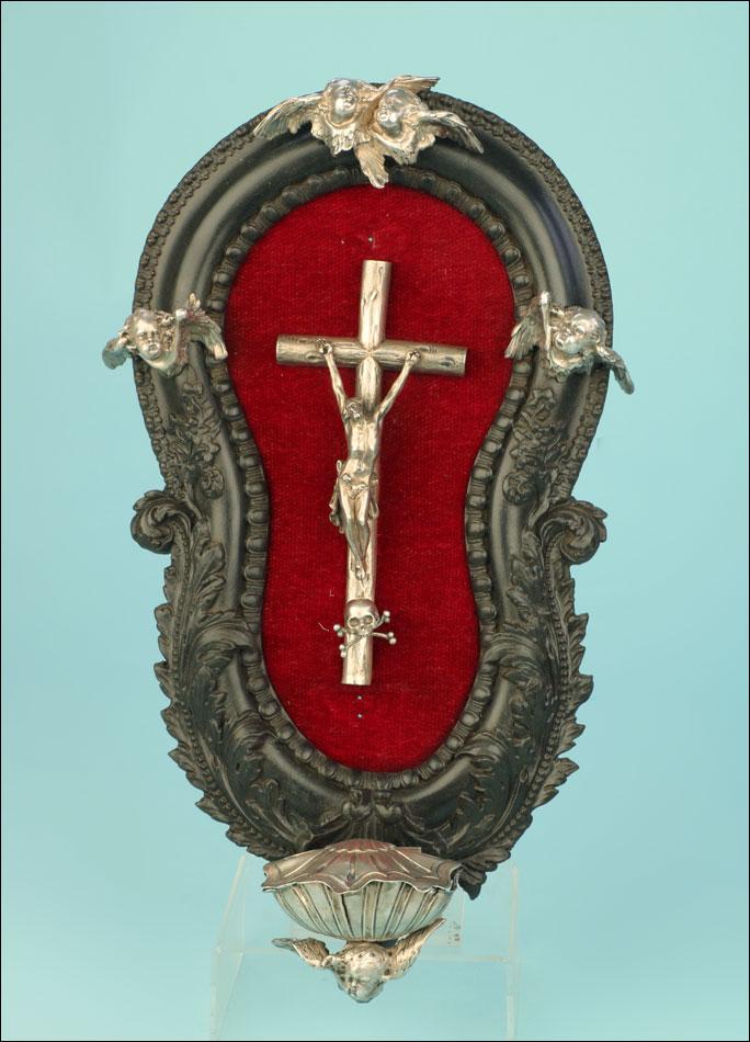 Rare Antique Silver Holy Water Fount. Large. 19th Century (1 of 14)