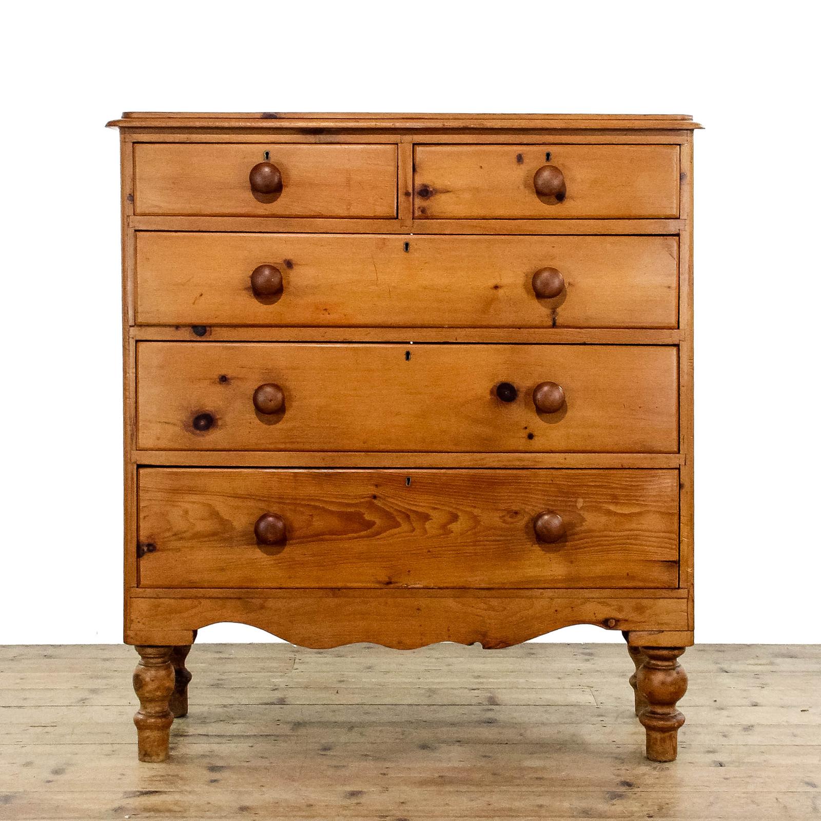 Antique Victorian Stripped Pine Chest of Drawers (1 of 10)