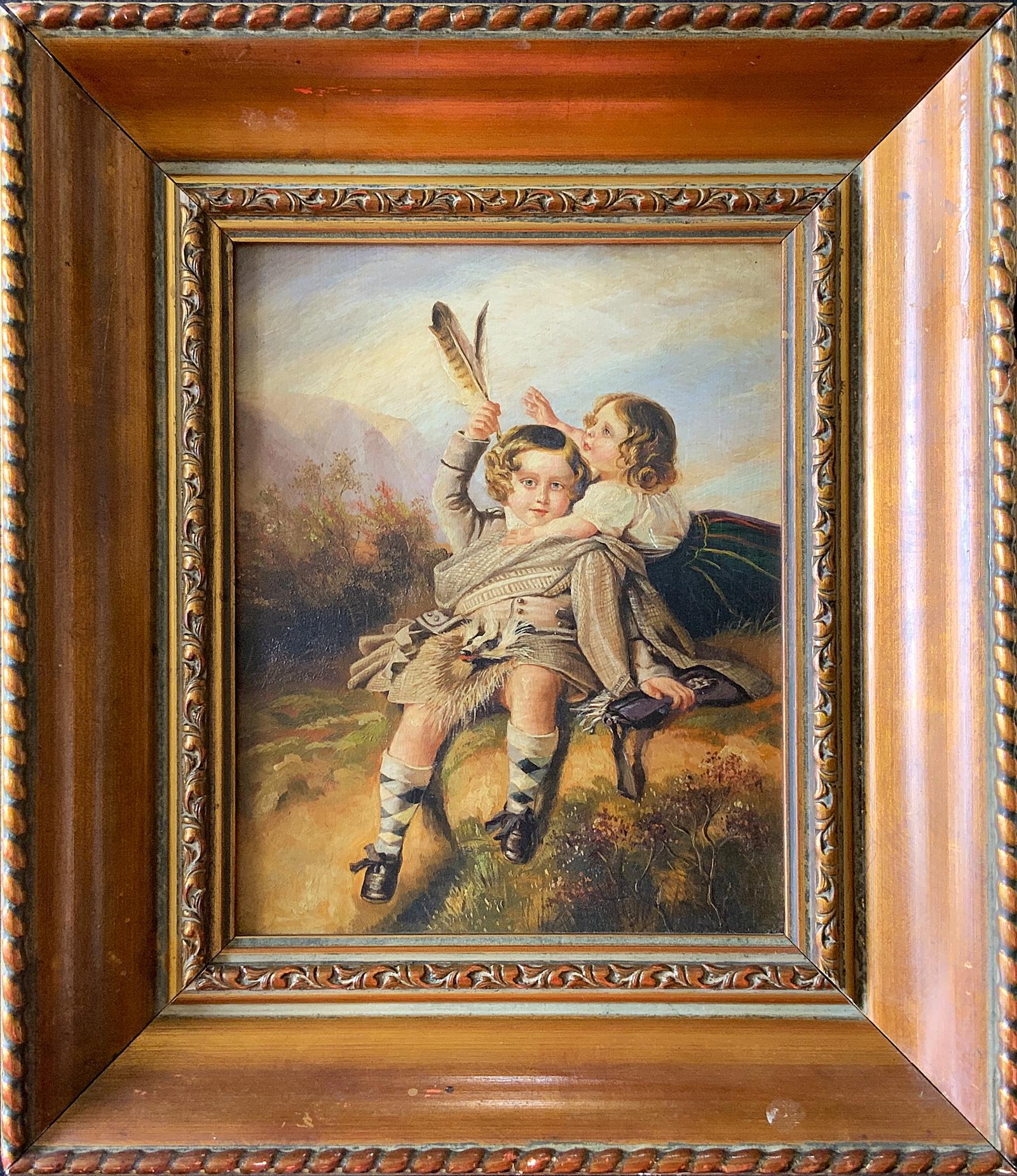Oil Painting of Royal Prince Alfred & Princess Helena Hunting in Scottish Dress (1 of 10) Oil Painting of Royal Prince Alfred & Princess Helena Hunting in Scottish Dress (1 of 10)