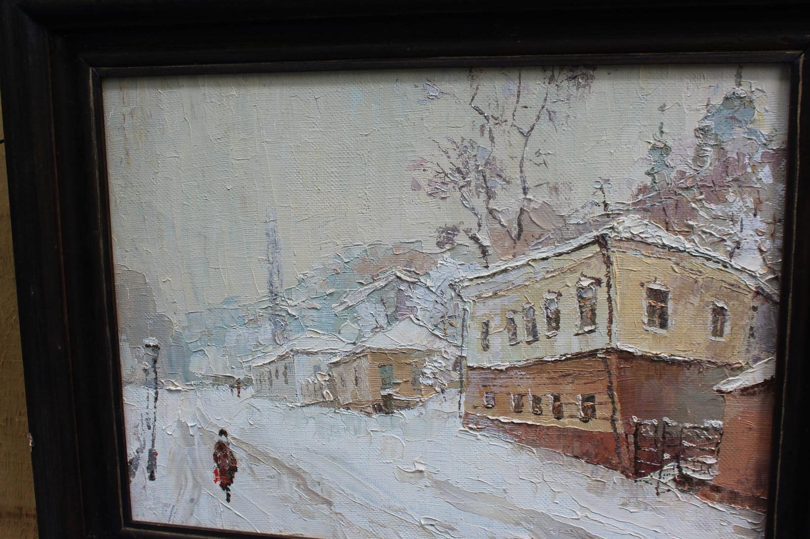 Vintage Kyiv Oil Painting of a Snow Scene (1 of 5)
