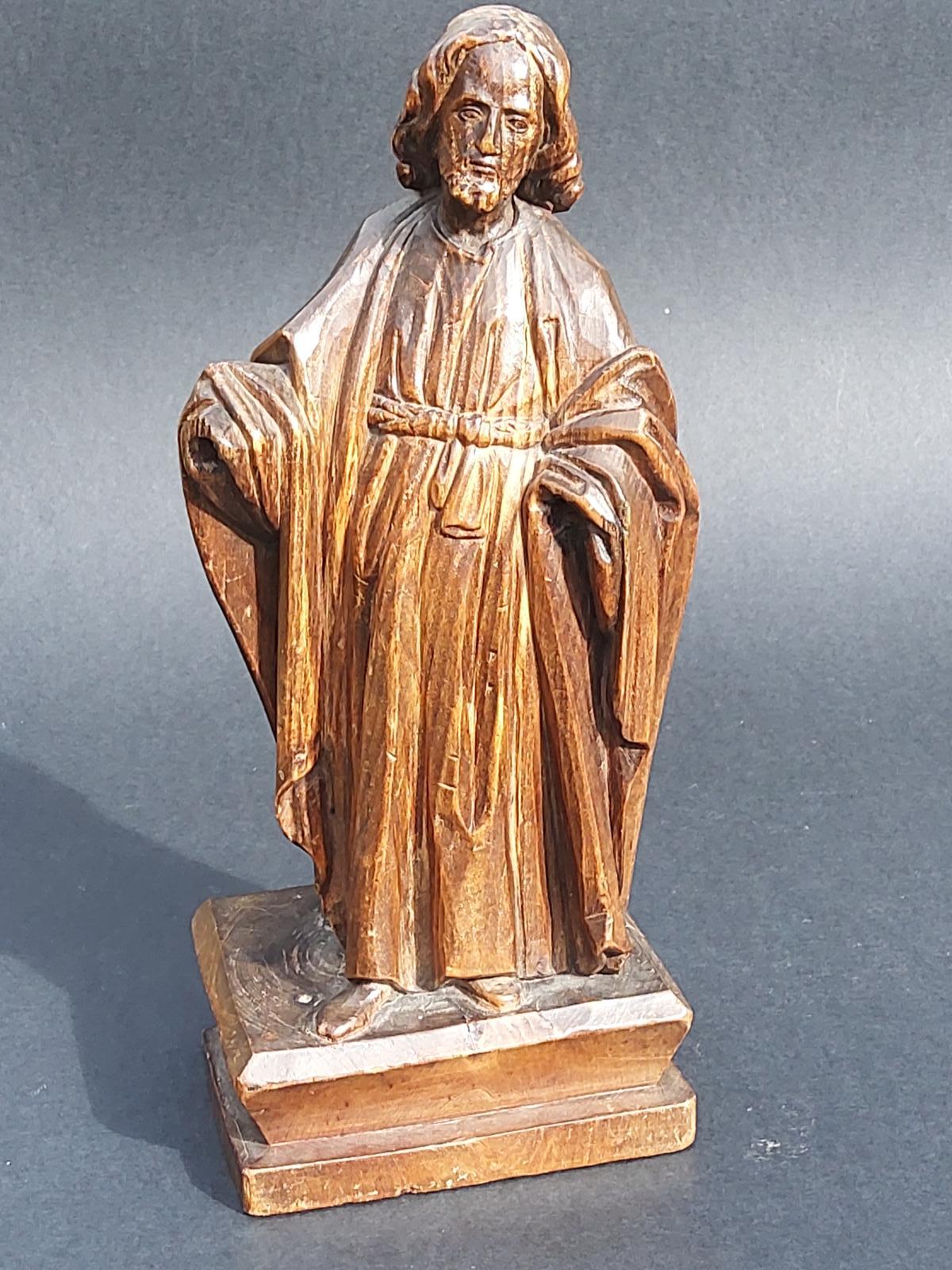 French 18th Century Religious Carved Figure of a Saint (1 of 5)