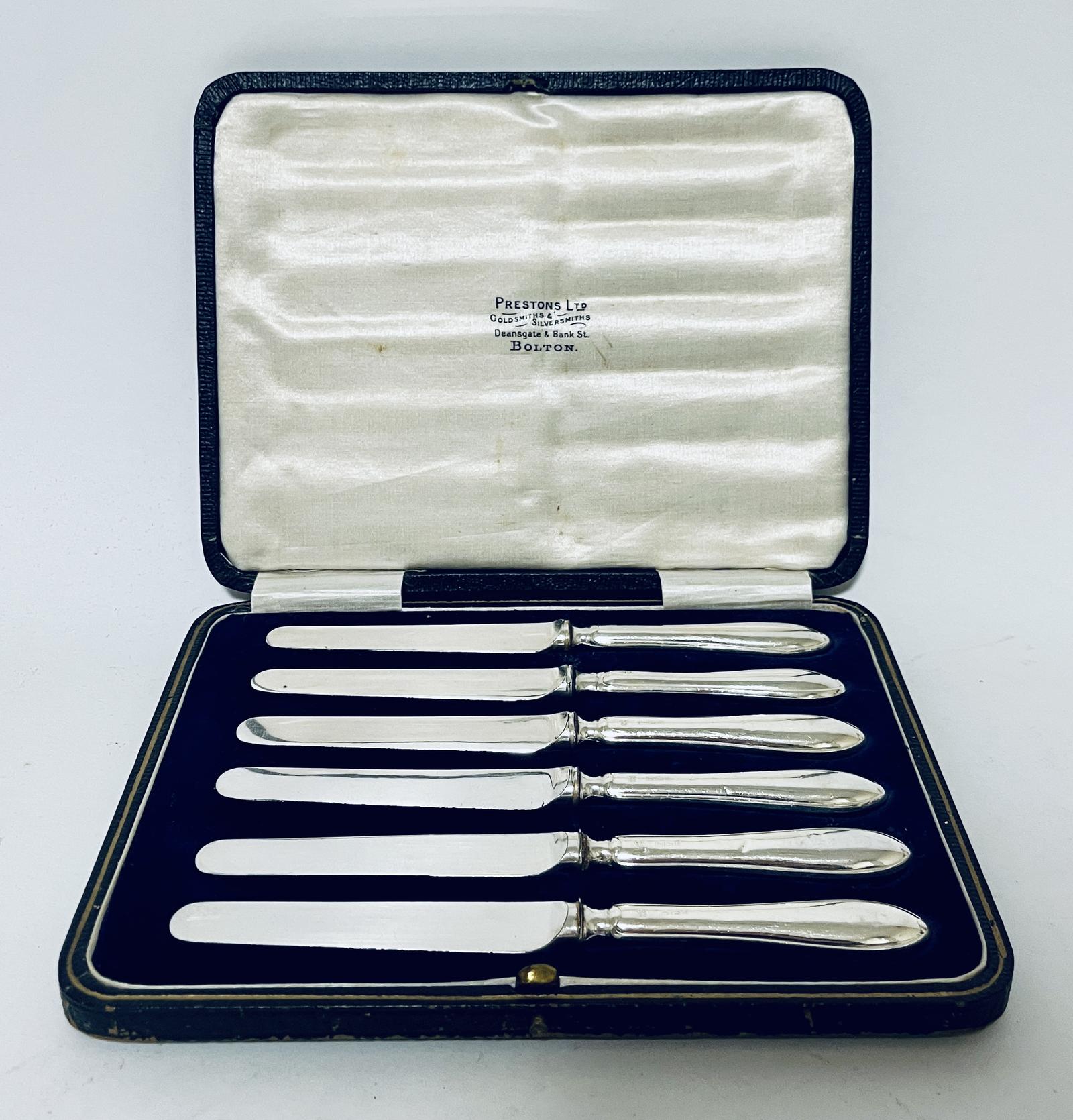 Set of 6 Antique Silver Butter Knives (1 of 13) Set of 6 Antique Silver Butter Knives (1 of 13)