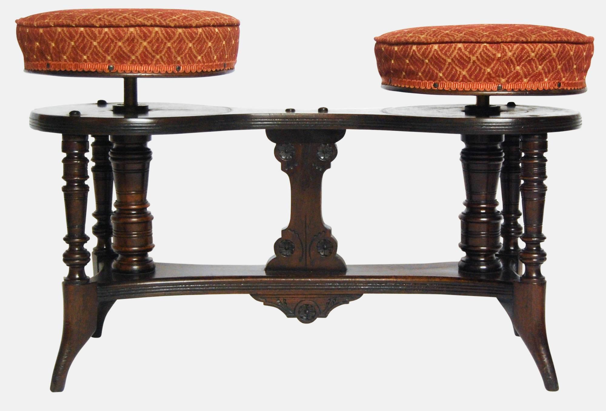 Victorian Aesthetic Movement Duet Stool (1 of 1) Victorian Aesthetic Movement Duet Stool (1 of 1)