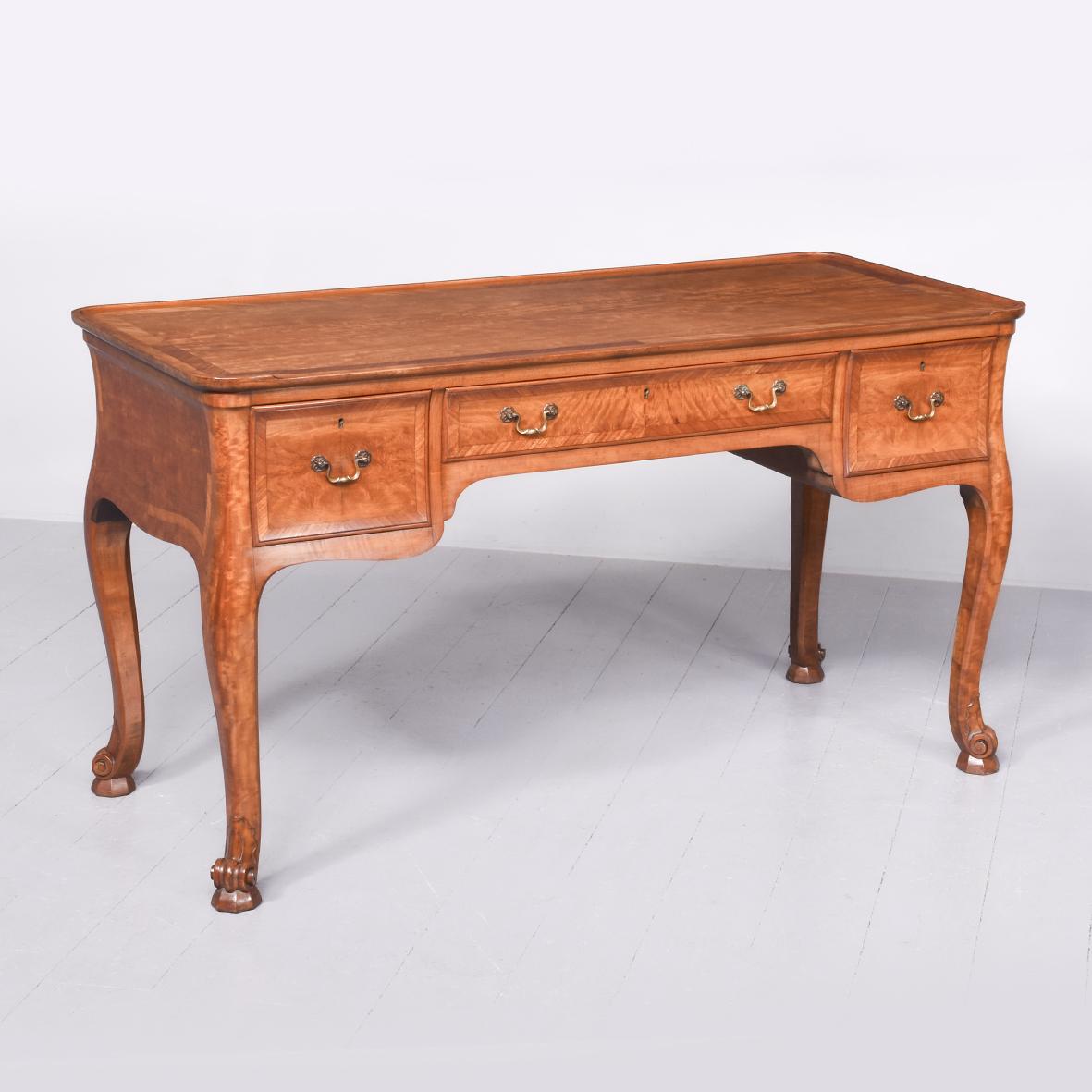 Whytock & Reid of Edinburgh Satinwood Desk (1 of 11)