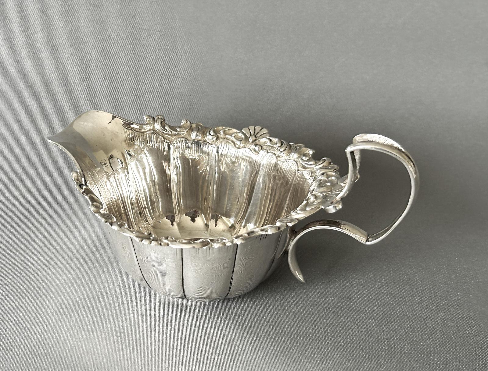 Art Nouveau Victorian Silver Cream Boat (1 of 8)