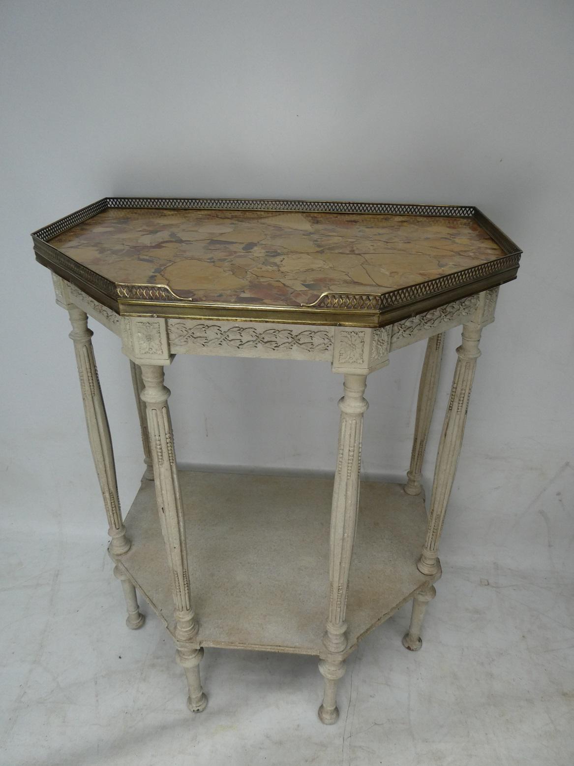 19th Century Fine Marble Top Side Table (1 of 8)