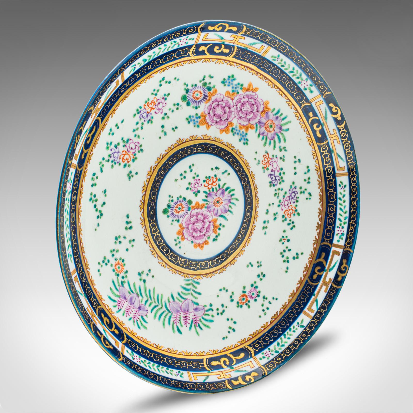 Antique Deep Display Charger, French, Ceramic, Decorative Plate c.1900 (1 of 9)