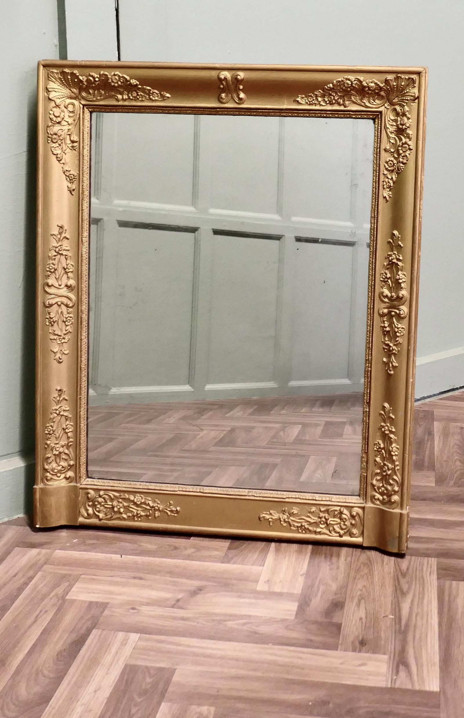 French Gilt Overmantel Wall Mirror (1 of 6) French Gilt Overmantel Wall Mirror (1 of 6)