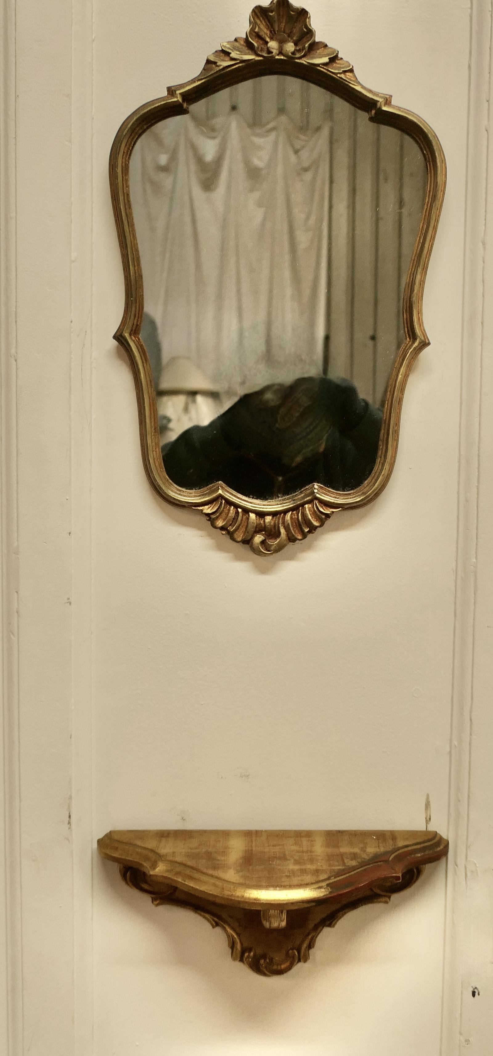 Decorative Console Mirror with Shelf Under (1 of 7)