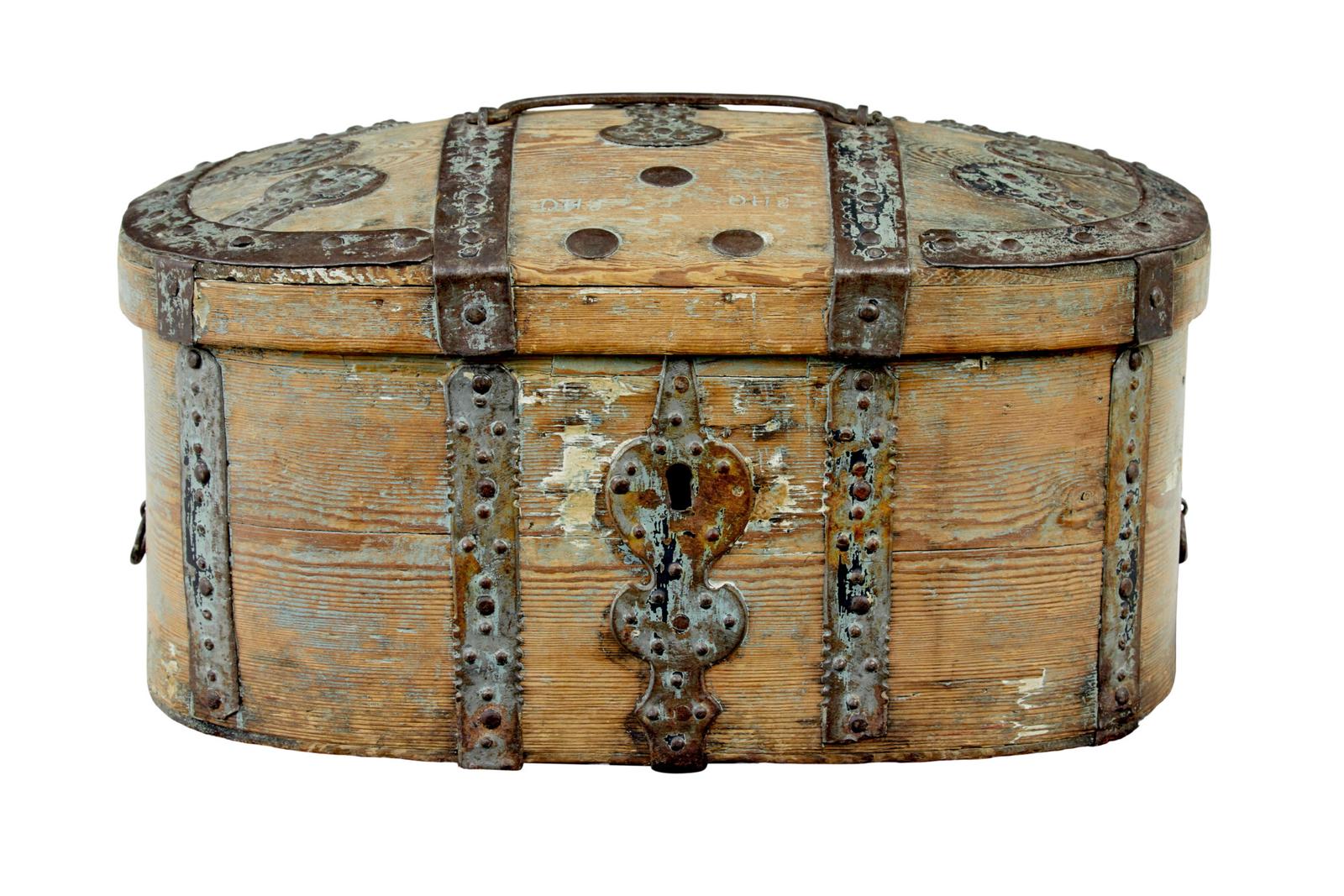 Mid 19th Century Rustic Swedish Pine Strong Box (1 of 7) Mid 19th Century Rustic Swedish Pine Strong Box (1 of 7)